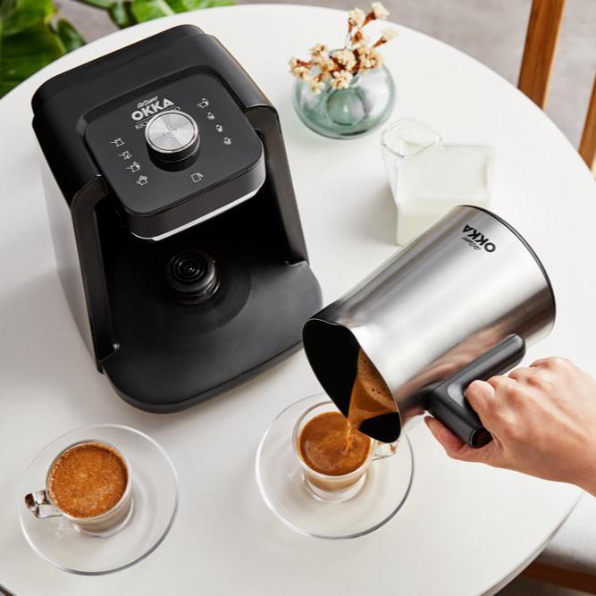 Arzum Okka Rich Spin Pro Turkish Coffee Maker with Milk Frother, 5 Cup, Stainless Steel | Barsonist