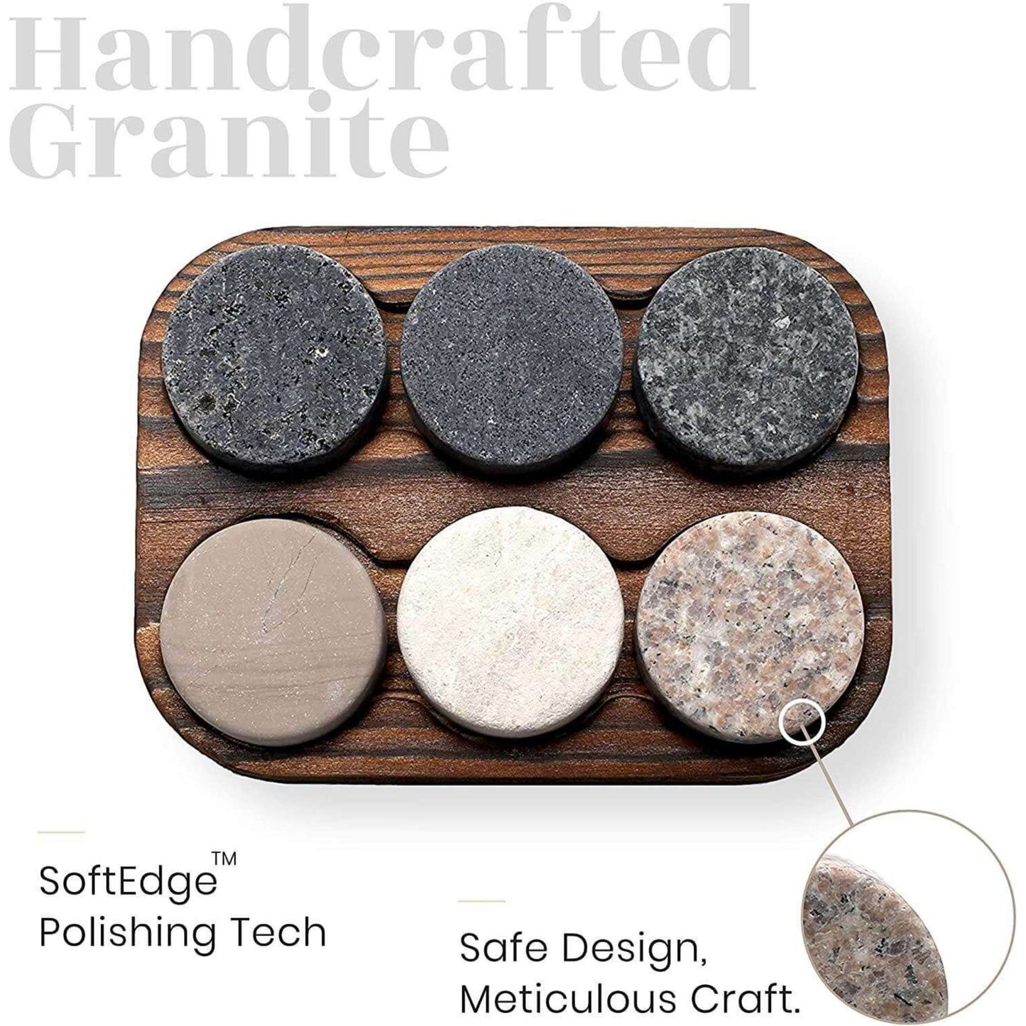 Premium Whiskey Stones Set - Original Granite Chilling Rocks Gift Set