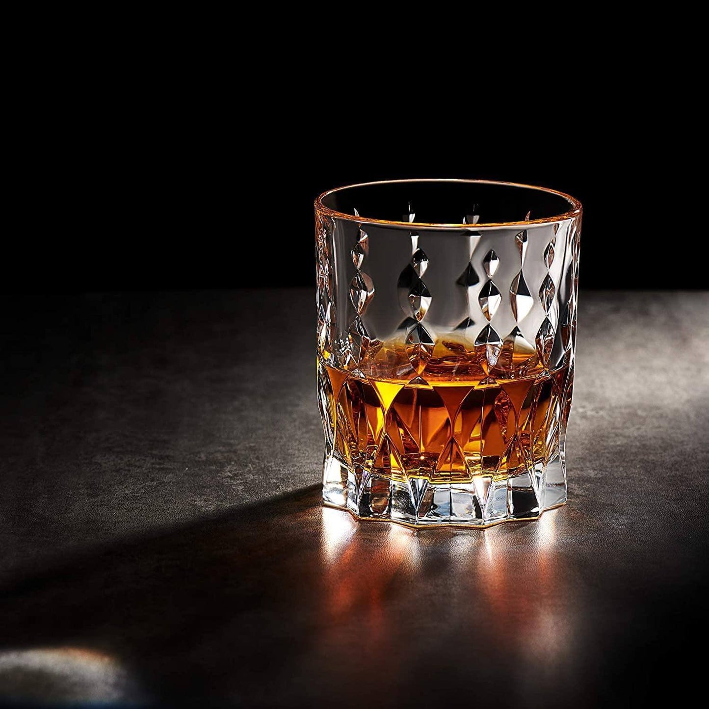 Premium Crystal Whiskey Glasses Gift Set - Luxury Cut Crystal Tumblers Box