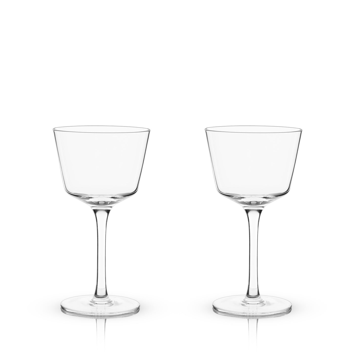 Nick & Nora Cocktail Coupes - Lead-Free Crystal Glasses Set of 2 | Viski
