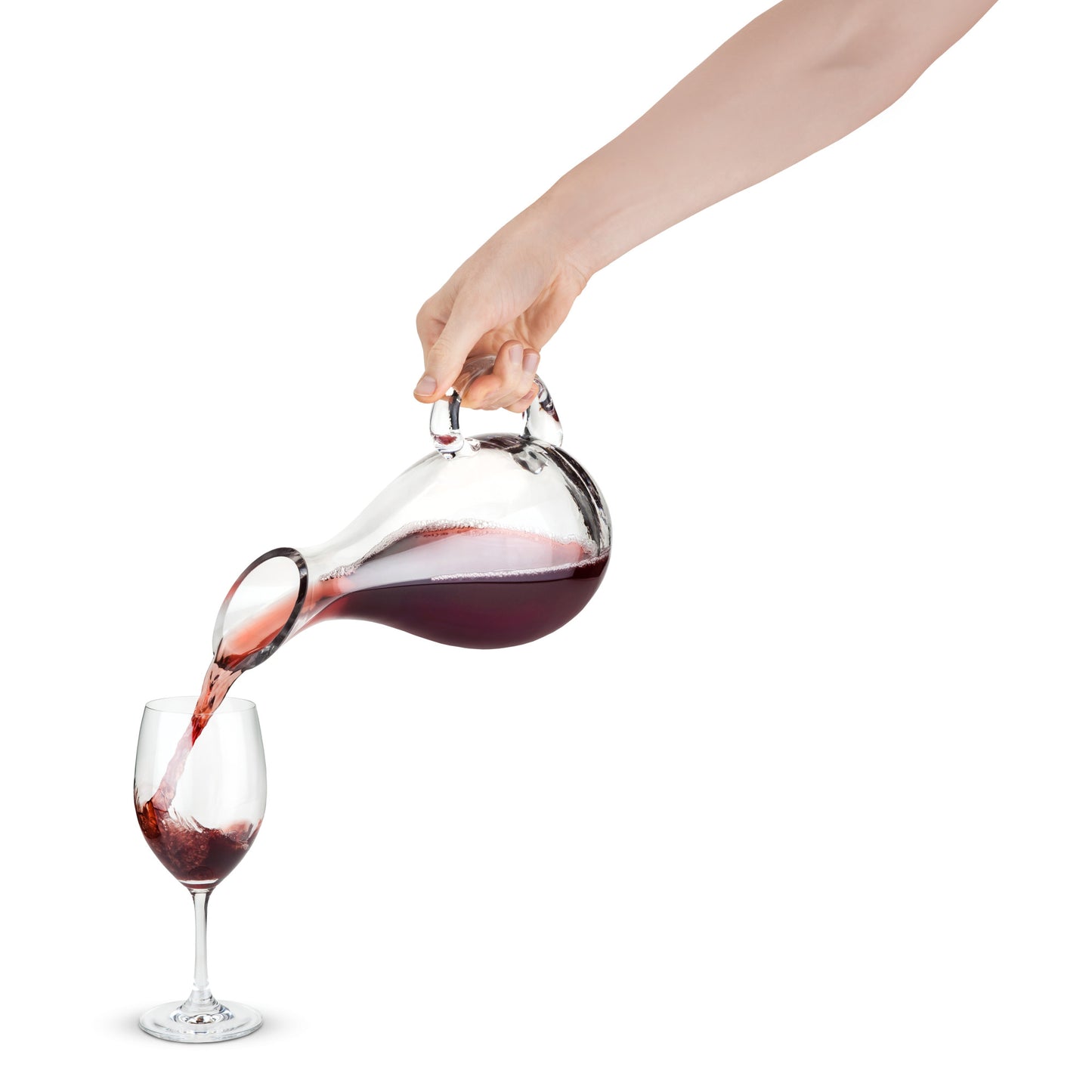 Professional Wine Decanter - Hand-Blown Glass Aerator with Handle