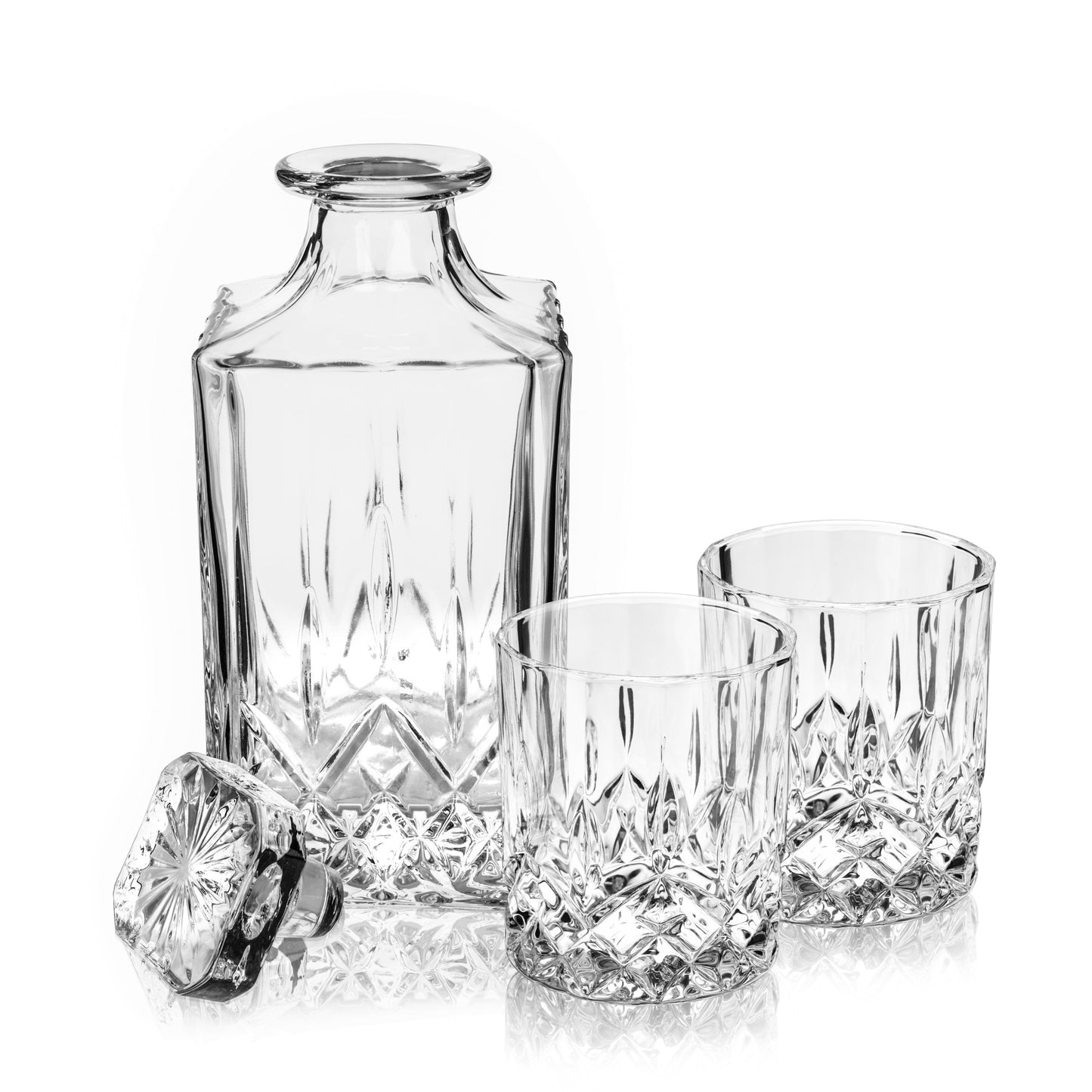 Professional Crystal Whiskey Glasses Set - Premium Rocks Glasses for Bourbon & Scotch