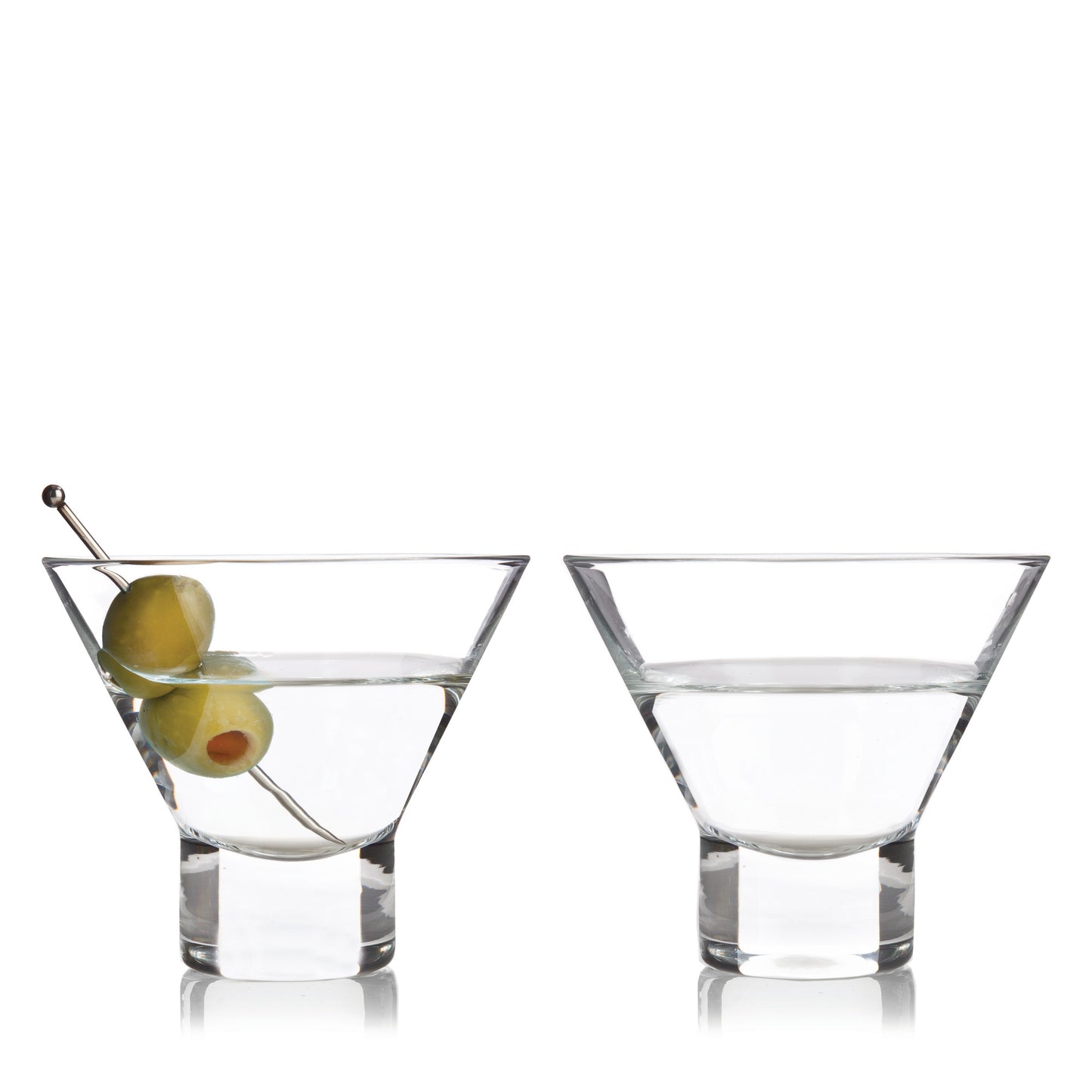 Raye Crystal Heavy Base Martini Glasses Viski®