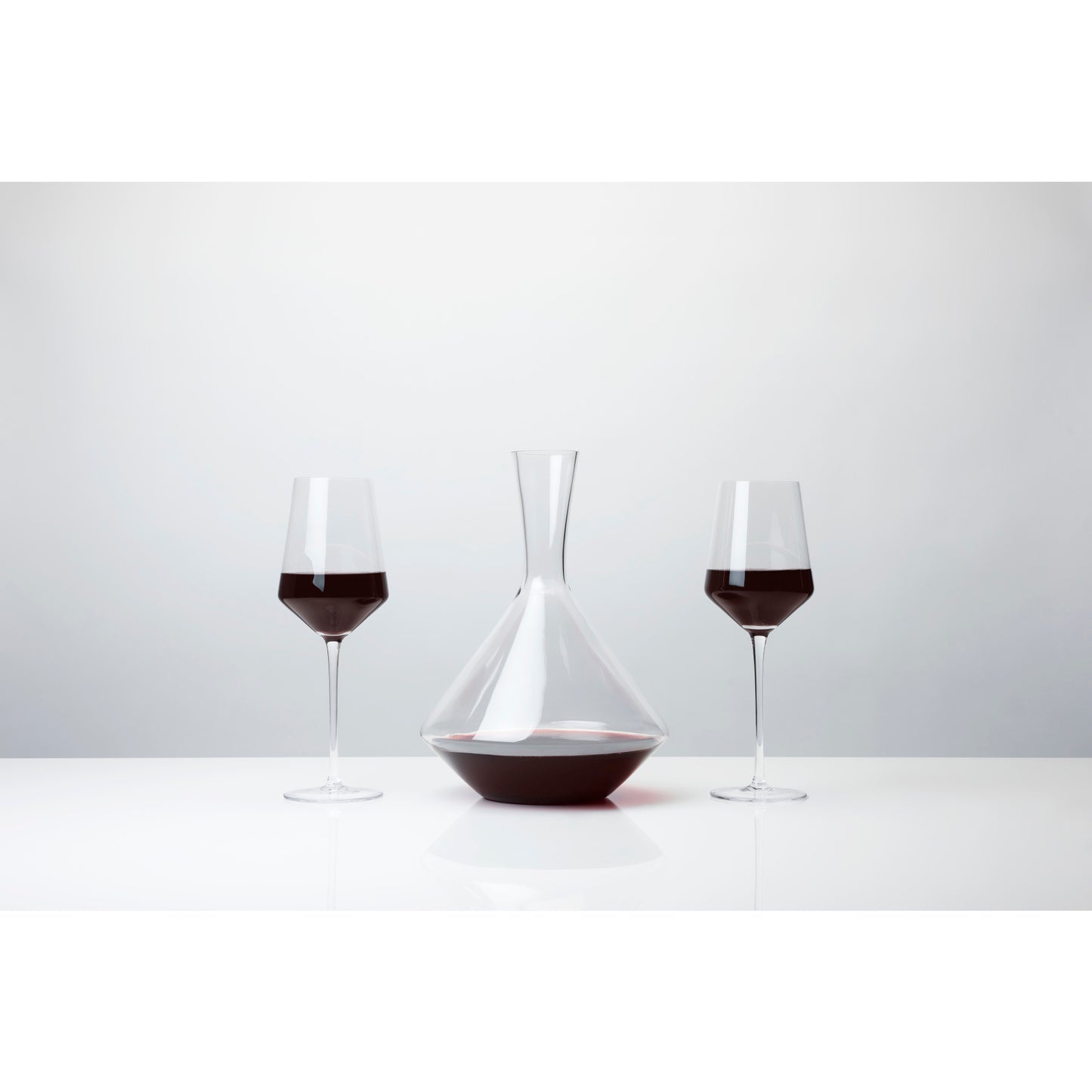 3-Piece Raye Crystal Angled Bordeaux Glass and Decanter Set