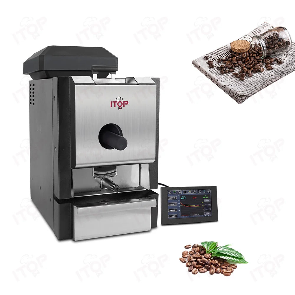 ITOP Electric Coffee Roaster – Dual Probe, LCD Touch, Brushless Motor