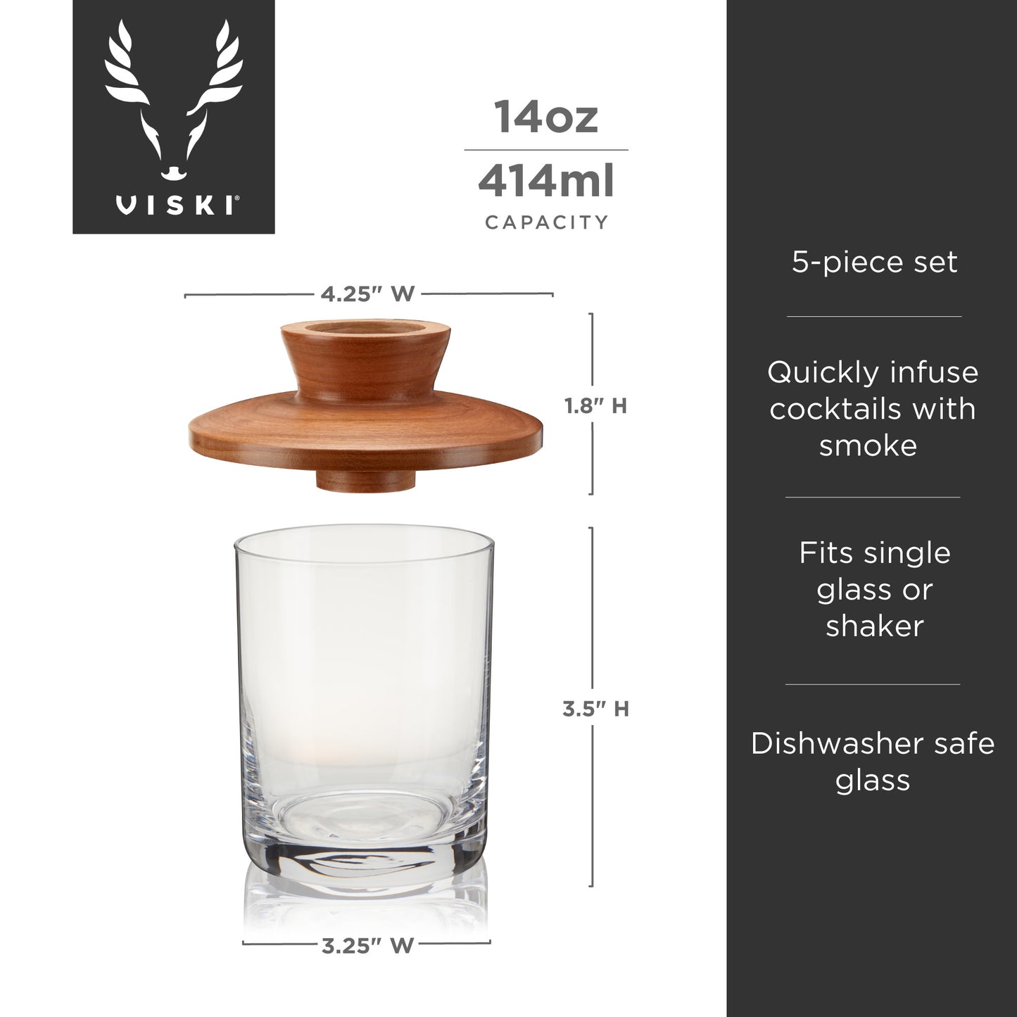 4-piece Alchemi Single Serve Smoker Kit Viski®