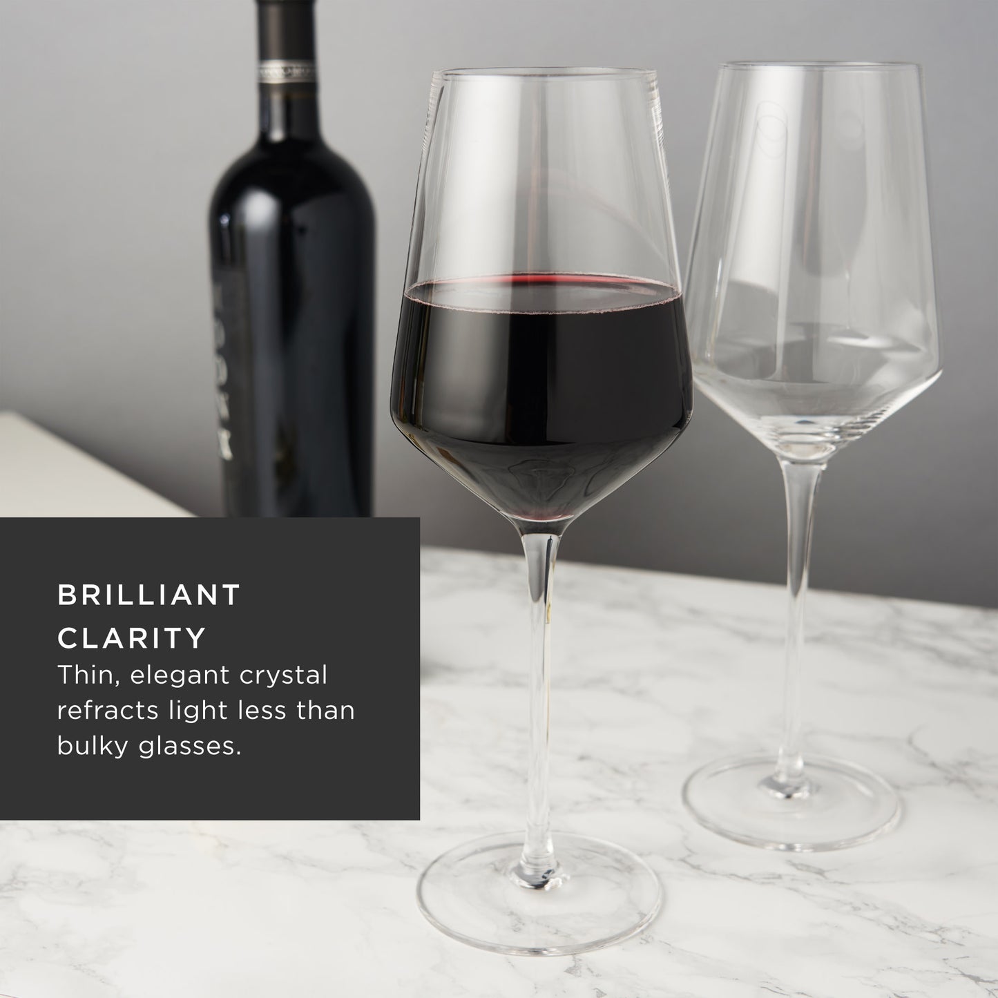 3-Piece Raye Crystal Angled Bordeaux Glass and Decanter Set