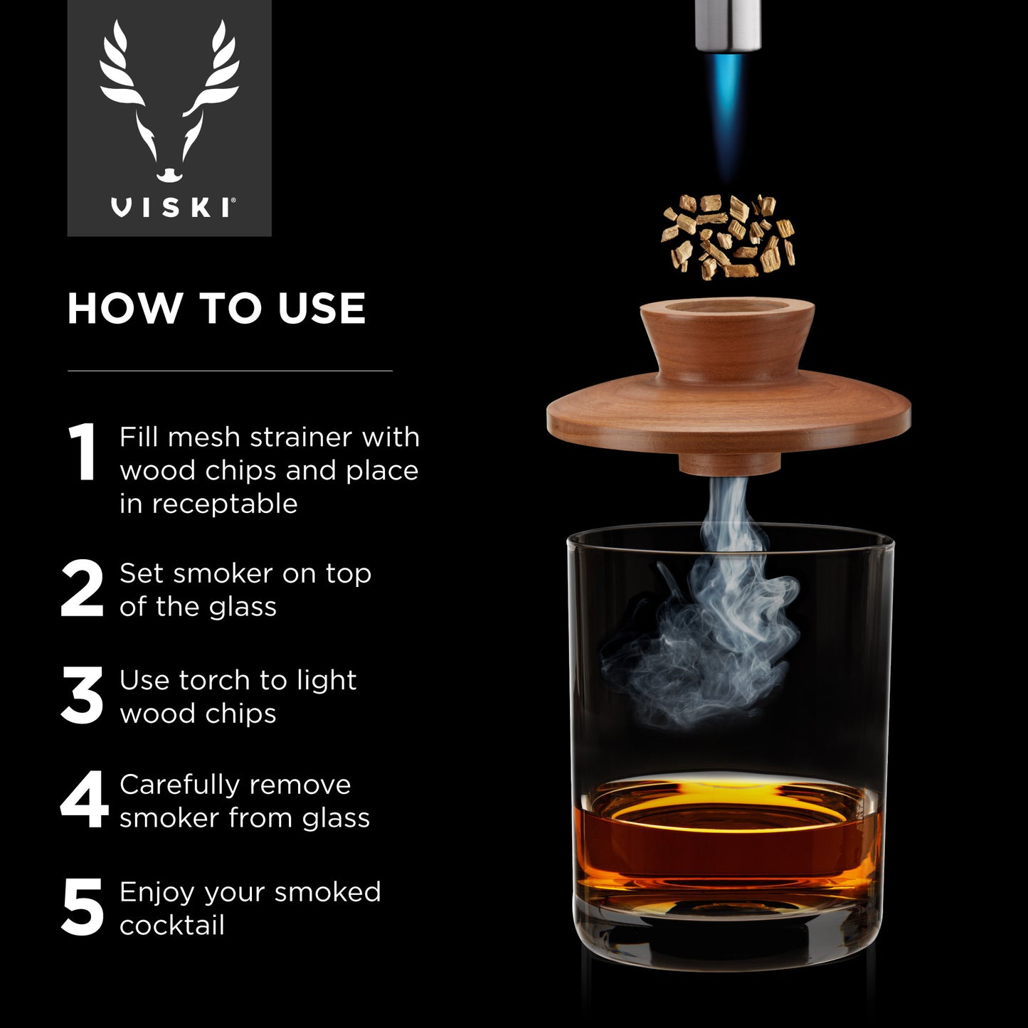 4-piece Alchemi Single Serve Smoker Kit Viski®