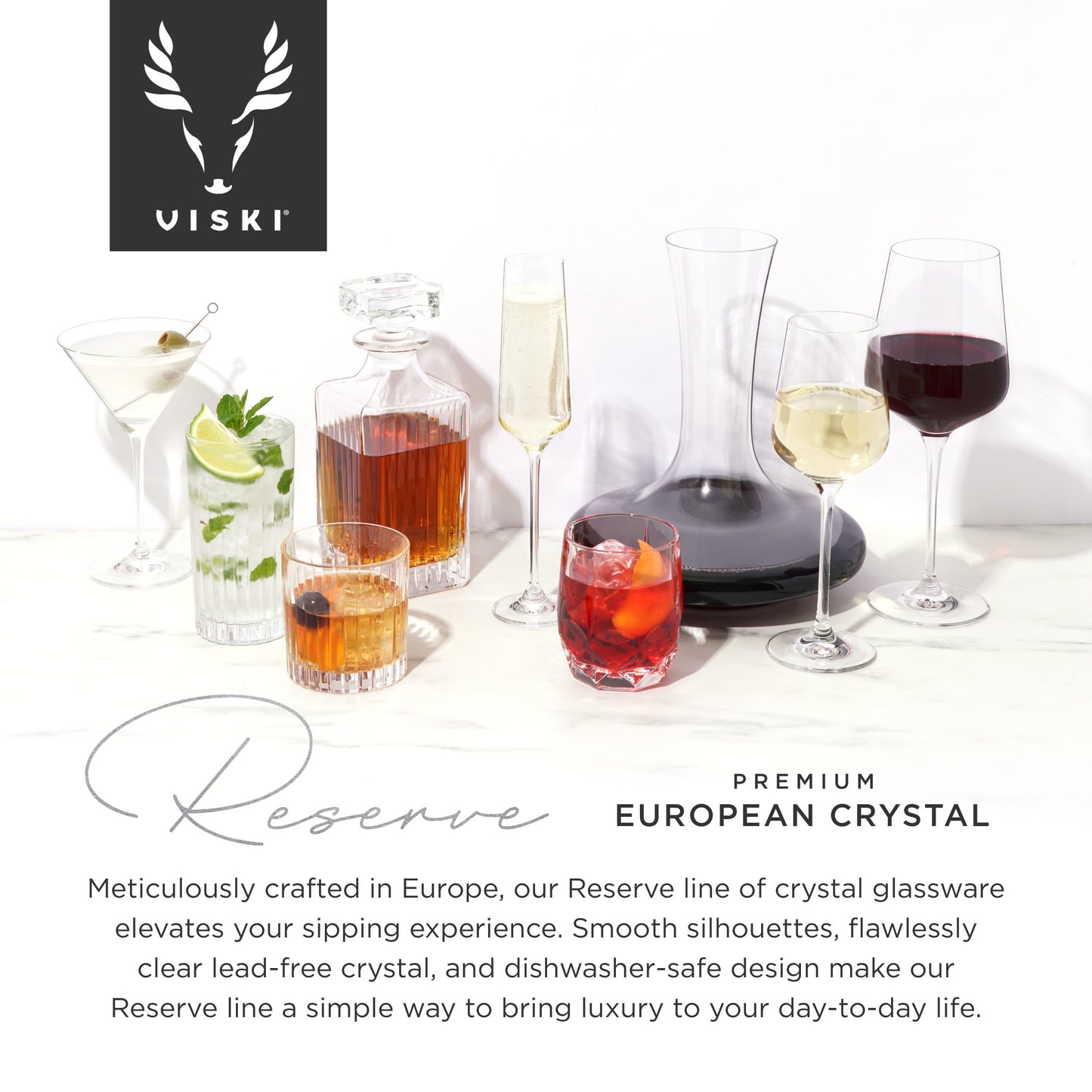 Reserve Milo Crystal Highball Glasses Viski®