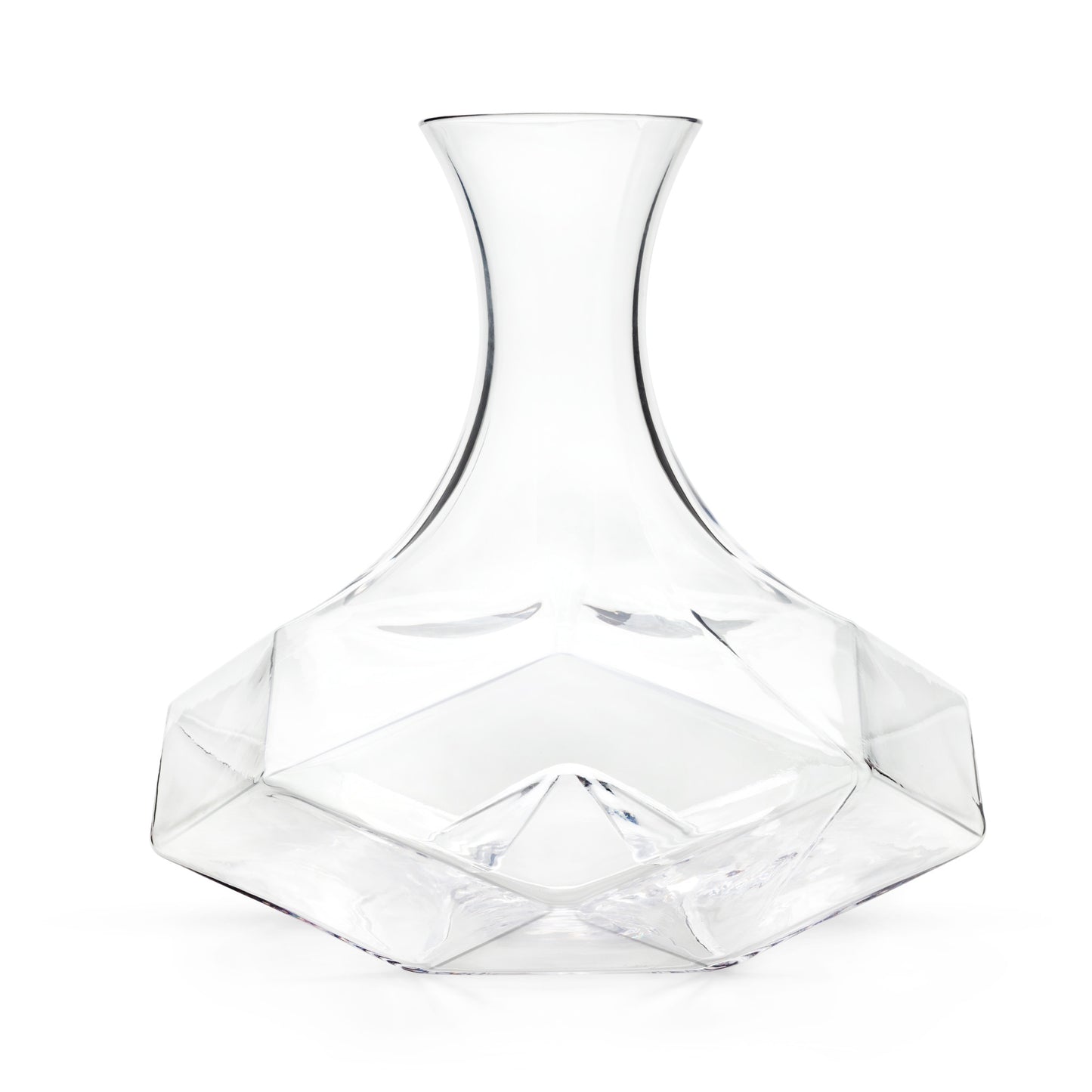 Viski Faceted Crystal Wine Decanter - Professional Lead-Free Wine Aerator with Star Base