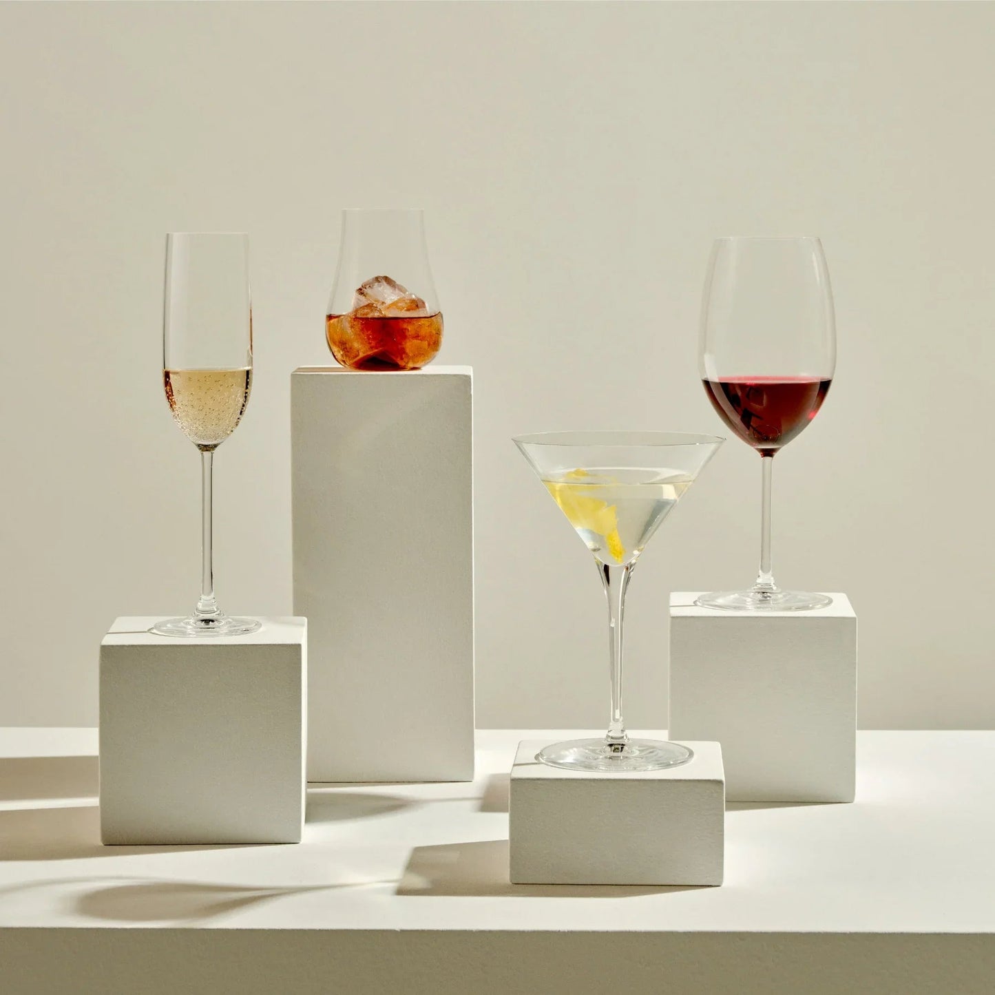 NUDE Vintage Martini Glass Set - Contemporary Crystal Pair | Barsonist
