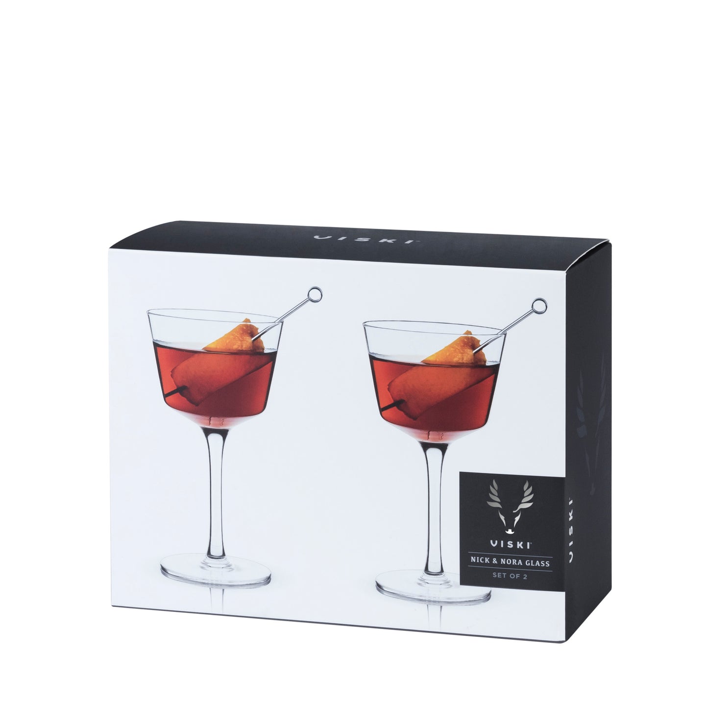Nick & Nora Cocktail Coupes - Lead-Free Crystal Glasses Set of 2 | Viski