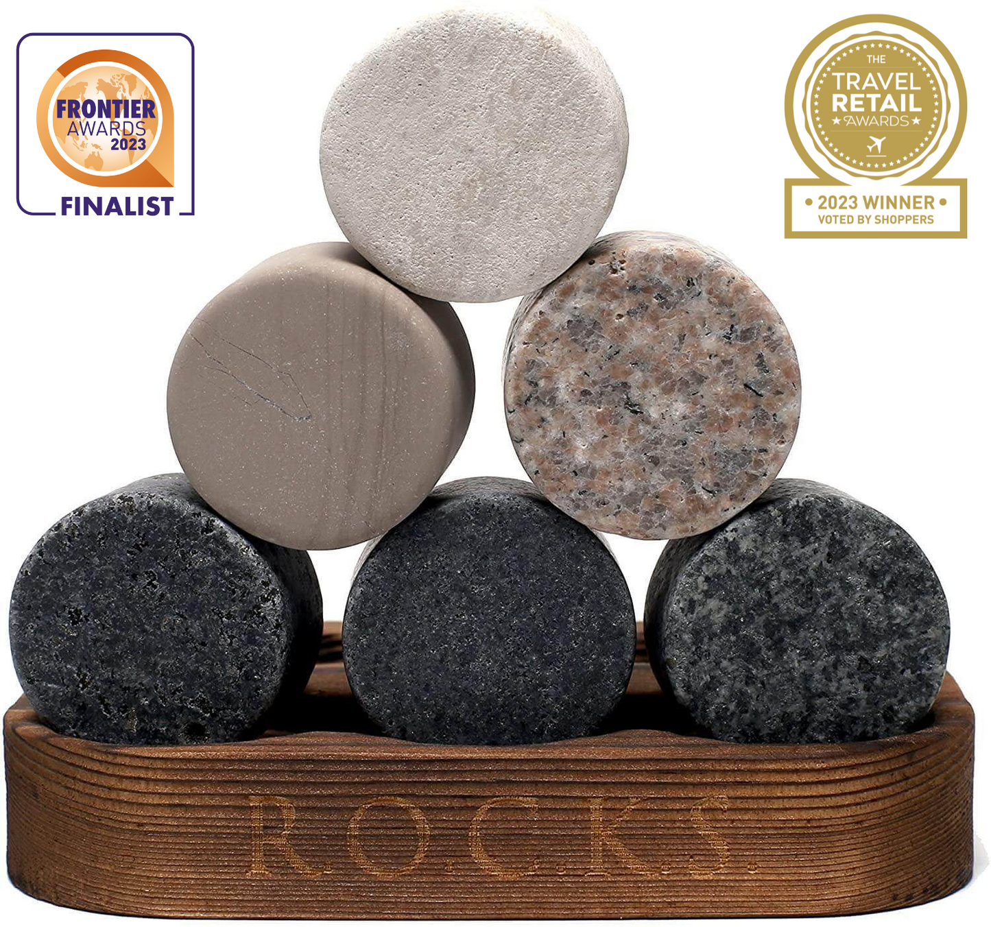 Premium Whiskey Stones Set - Original Granite Chilling Rocks Gift Set