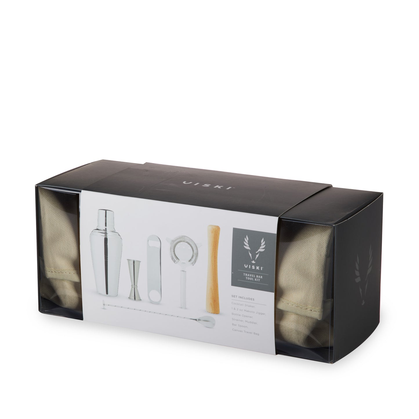 7 Piece Stainless Steel Travel Barware Set Viski®