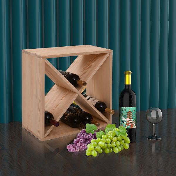 Premium 24-Bottle Modular Wine Rack - Stackable Storage for Home Bar & Cellar