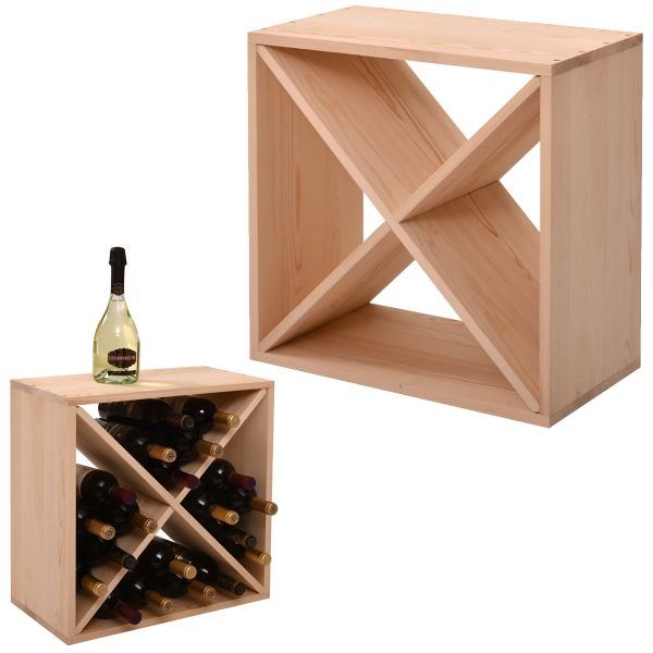 Premium 24-Bottle Modular Wine Rack - Stackable Storage for Home Bar & Cellar