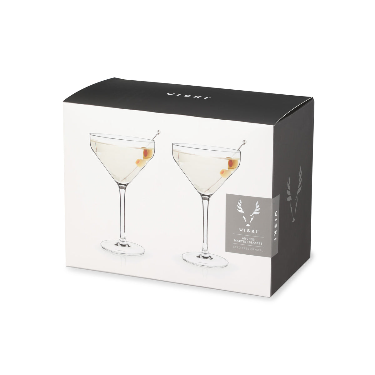 Raye Angled Crystal Martini Glasses Viski® (Set of 2)