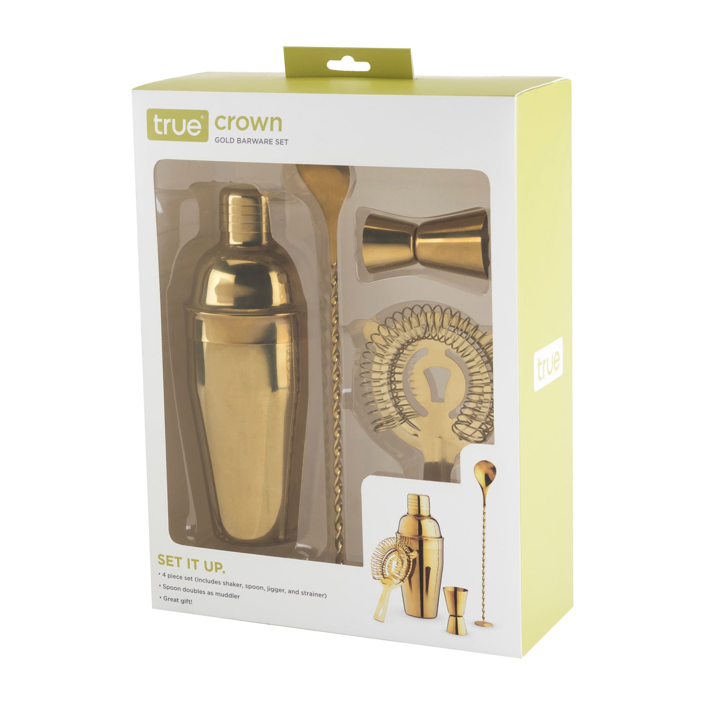 4 Piece Gold Barware Set True