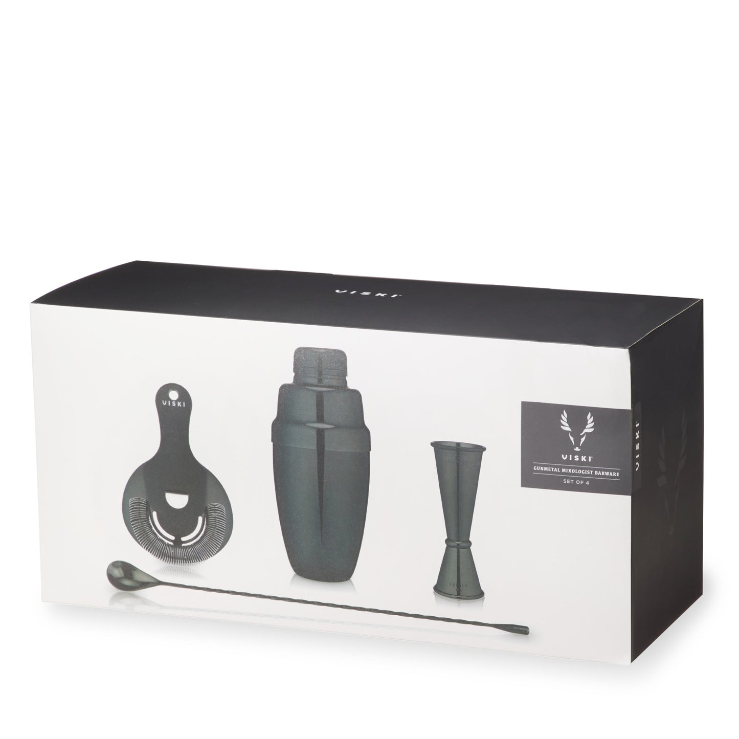 4 Piece Gunmetal Mixologist Barware Set by Viski®