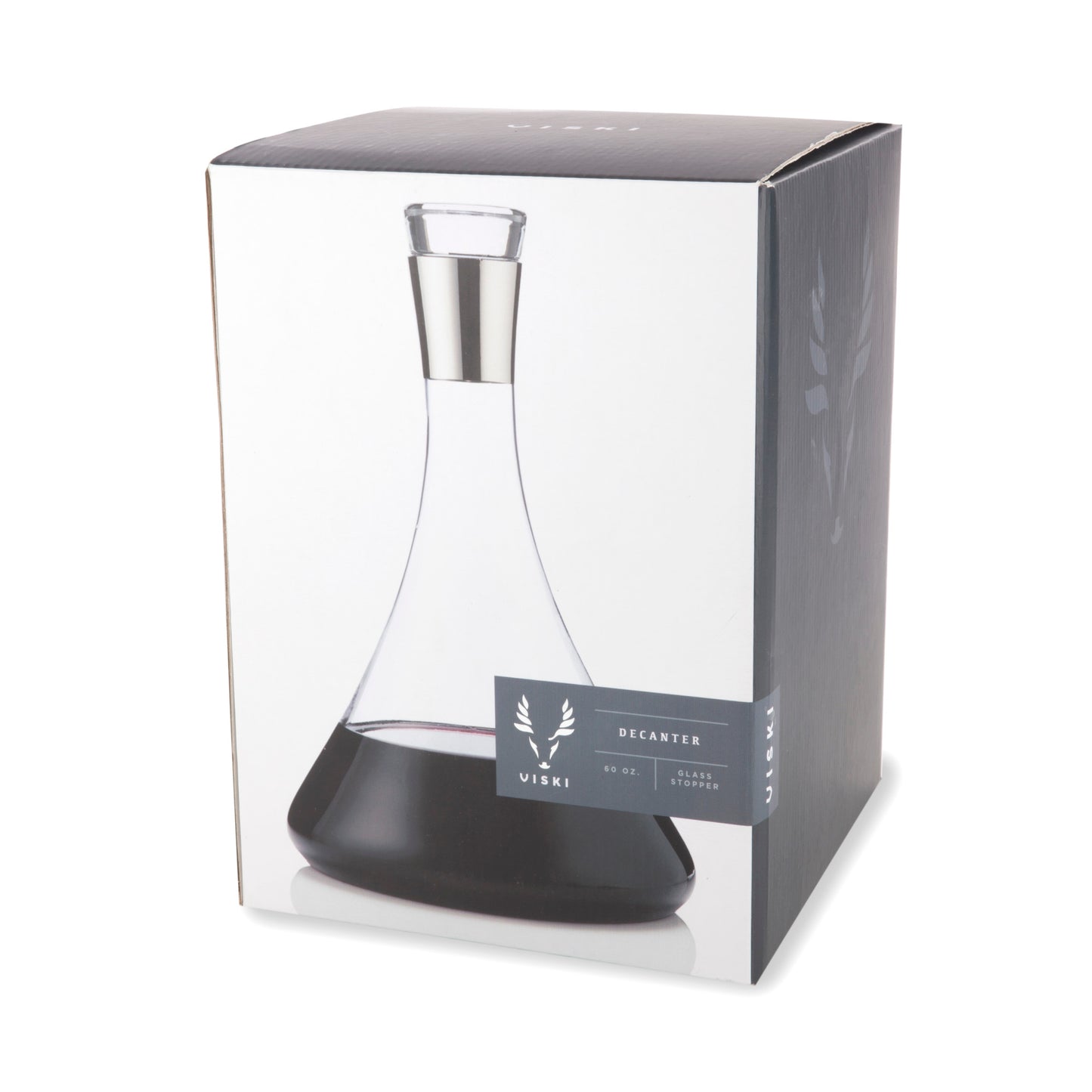 Irving 60 Oz Chrome-Rim Wine Decanter Viski®