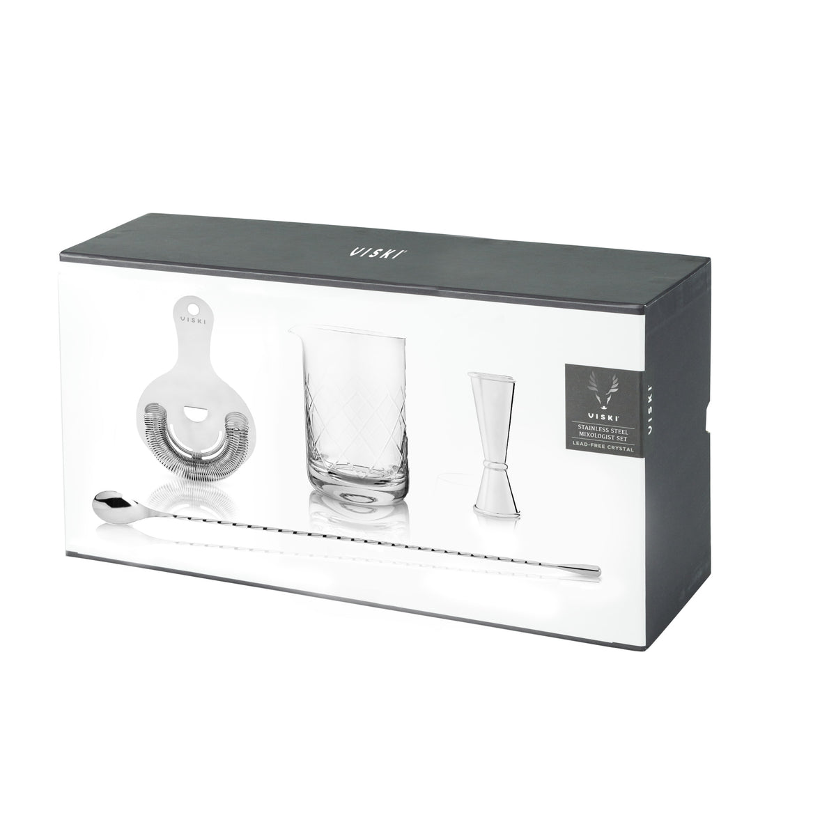 4 Piece Stainless Steel Mixologist Barware Set Viski®