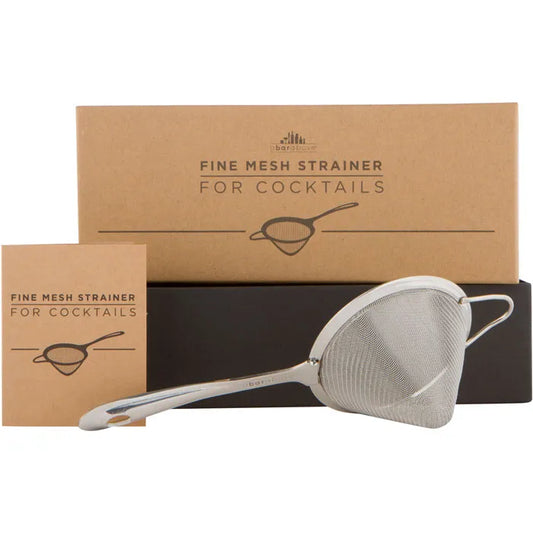 Professional Double-Welded Fine Mesh Strainer - Ultra-Fine Stainless Steel Cocktail Strainer for Crystal-Clear Cocktails