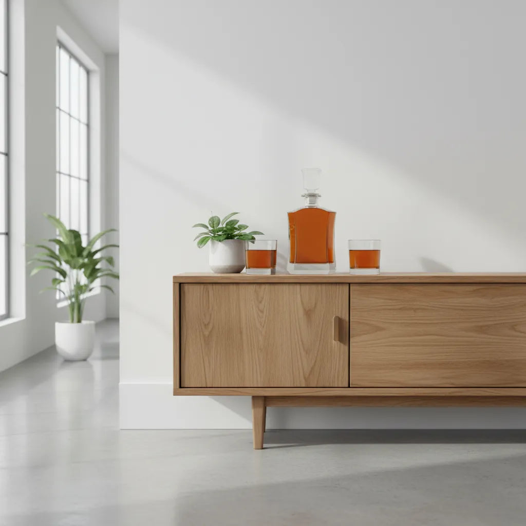 Crown Decanter Set - Custom Logo Engraving | Personalized Lead-Free Crystal Decanter & Whiskey Glasses | Barsonist