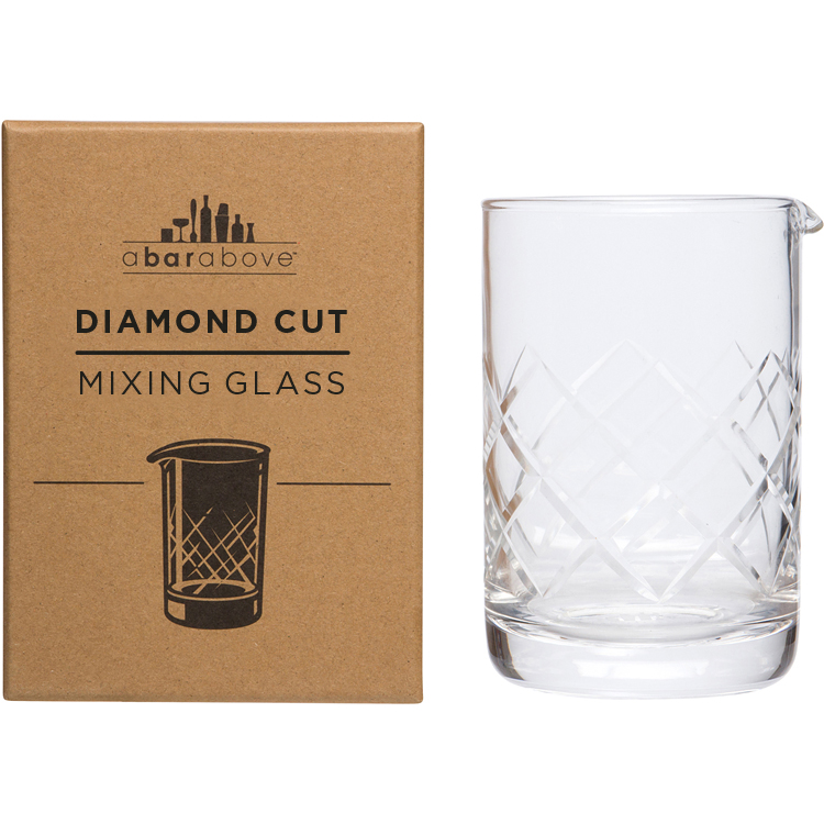 Diamond Cut Cocktail Mixing Glass | Barsonist