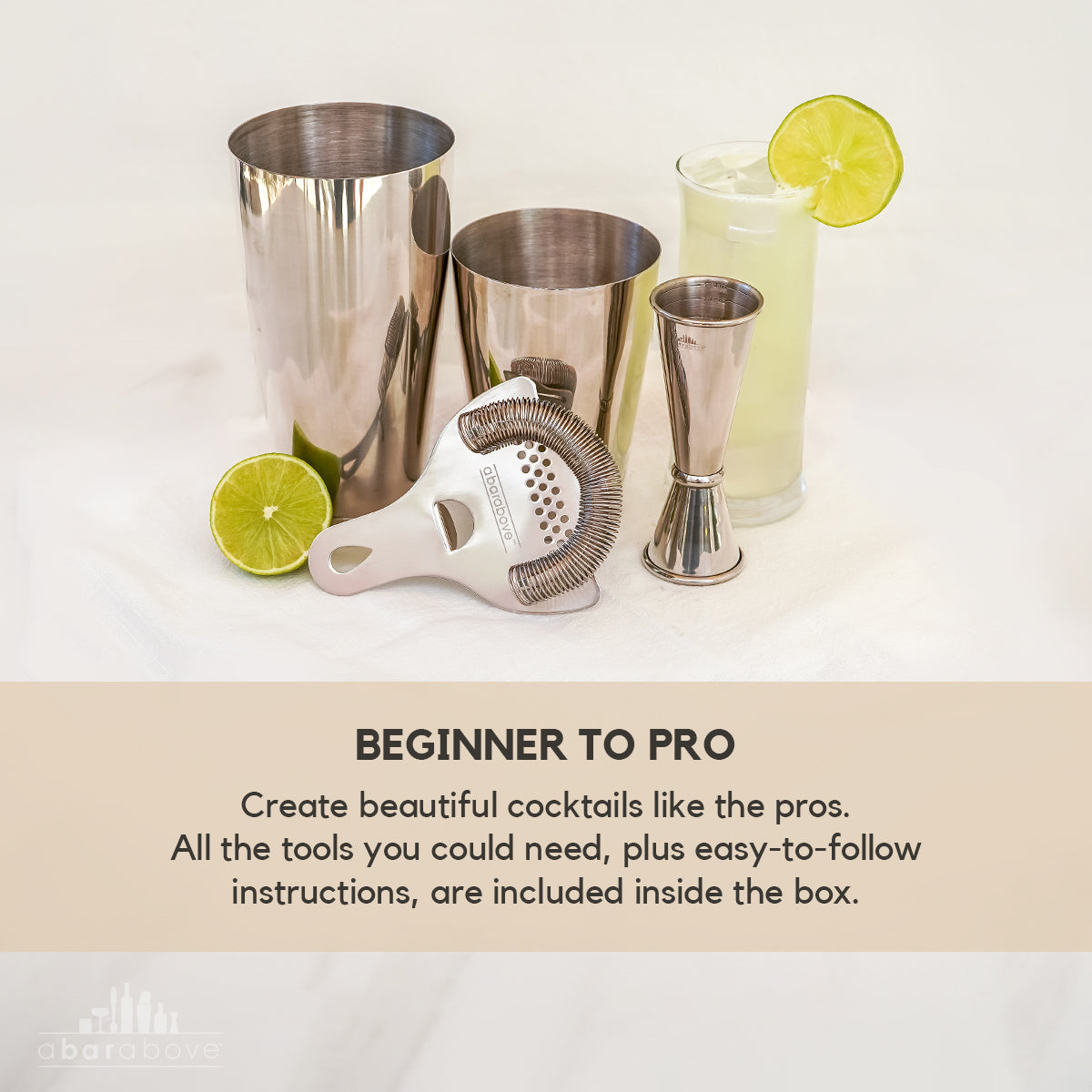 Stainless Steel Cocktail Shaker Set (4-Piece) | Barsonist