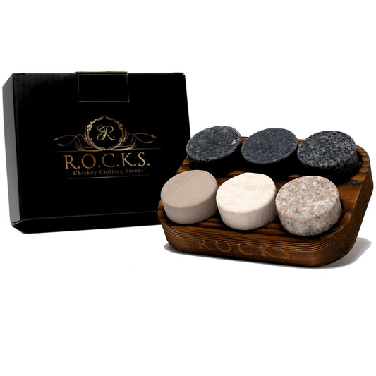Premium Whiskey Stones Set - Original Granite Chilling Rocks Gift Set