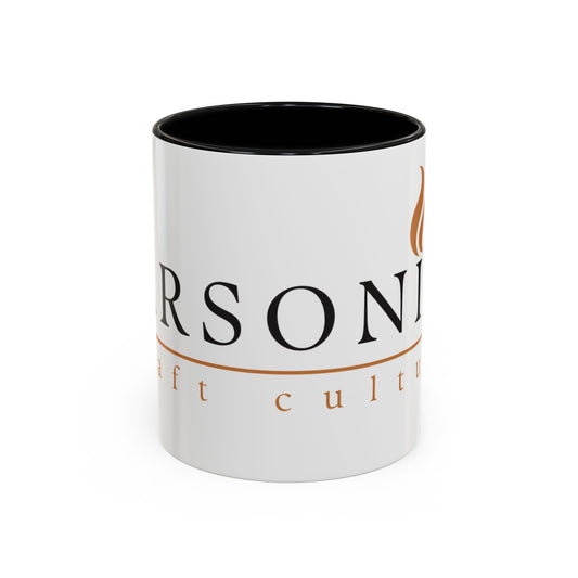 Barsonist Premium Coffee Mug - 11oz Ceramic with Accent Handle & Interior