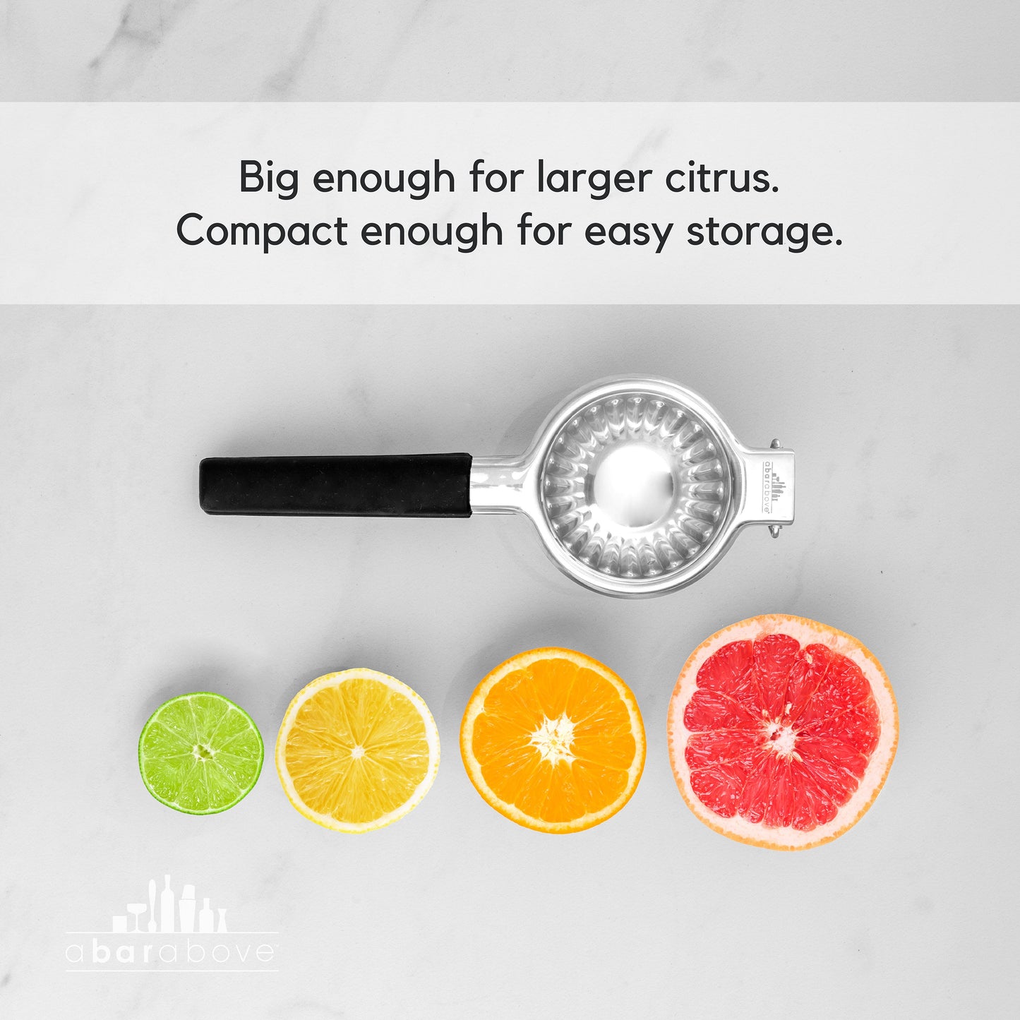 Professional Gold Citrus Juicer - Large-Bowl Stainless Steel Hand Press for Cocktails, Oranges & Grapefruit