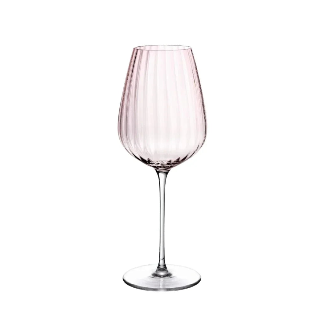 NUDE Round Up Dusty Rose White Wine Glasses Set of 2 | Barsonist