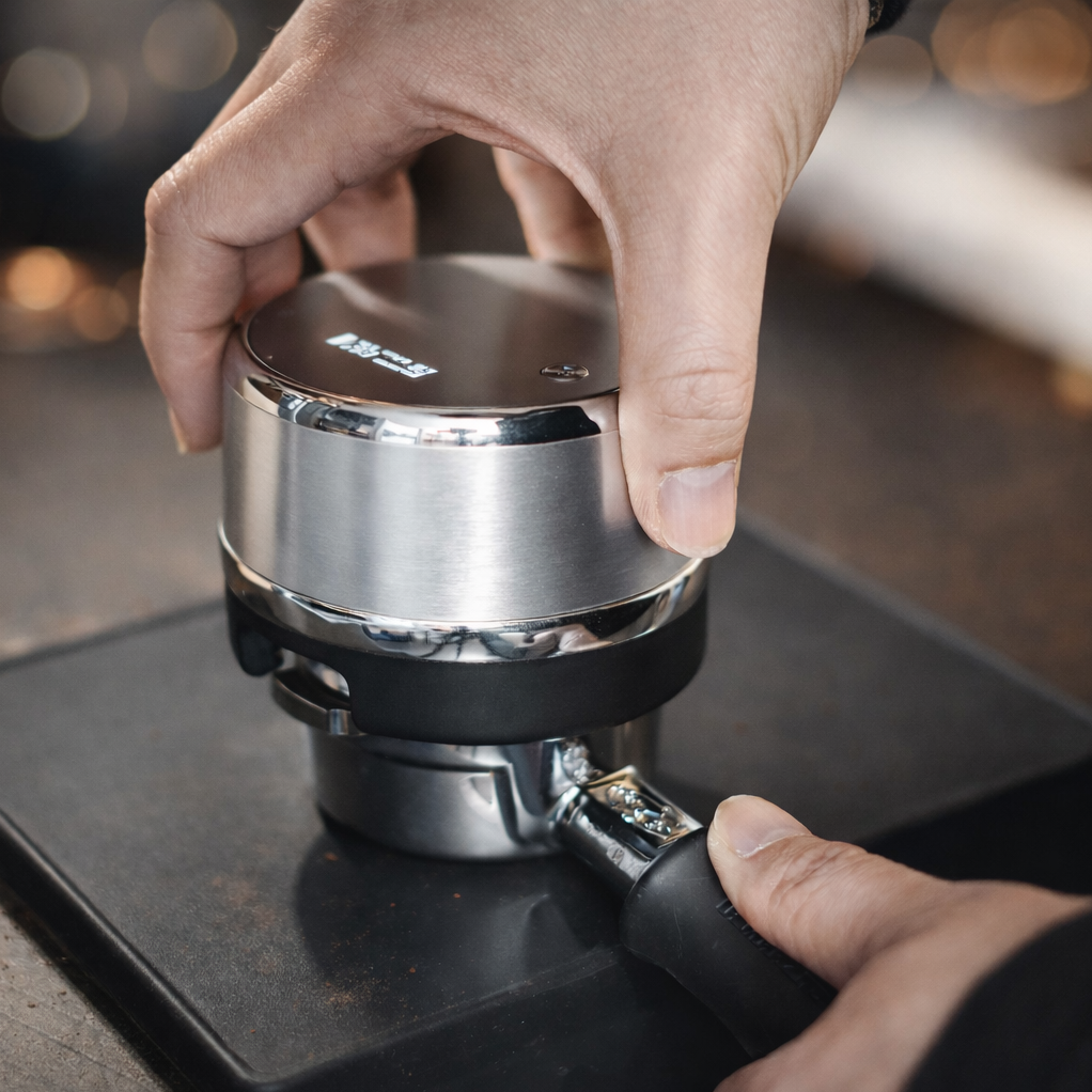 BOSeTamper 58.5mm Pro Espresso Tamper with Wireless Charger and Travel Case | Barsonist