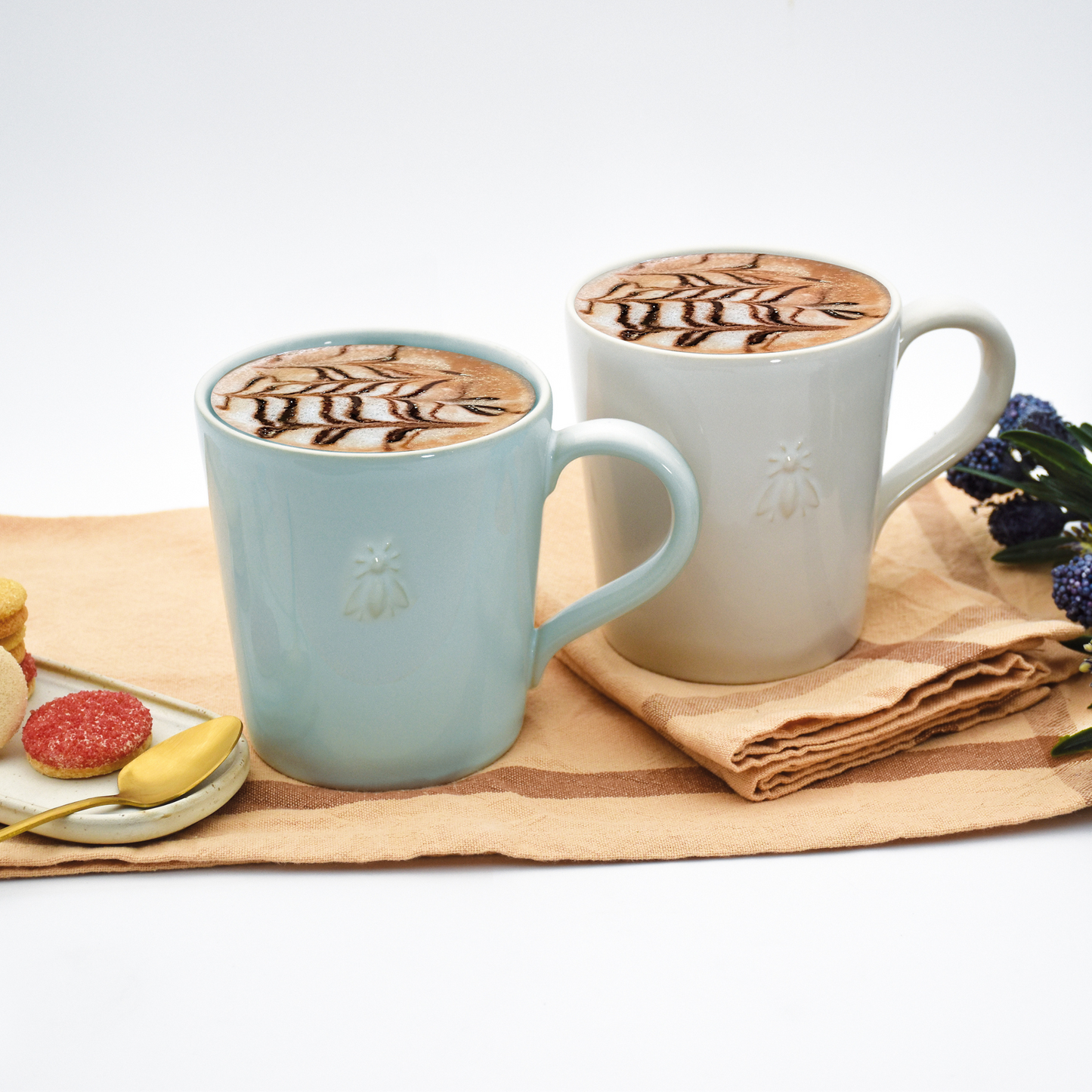 Bee Ceramic Coffee Mugs Set of 2 by La Rochère | Barsonist