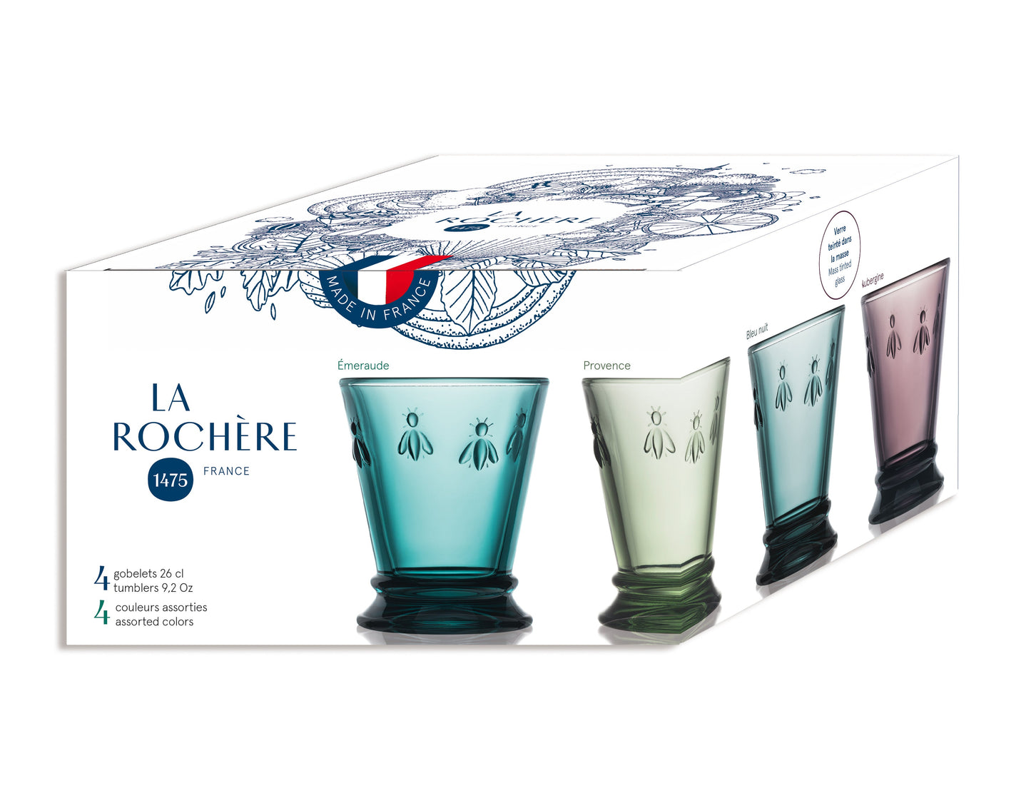 Bee Tumbler Assorted Set of 4 by La Rochère | Barsonist