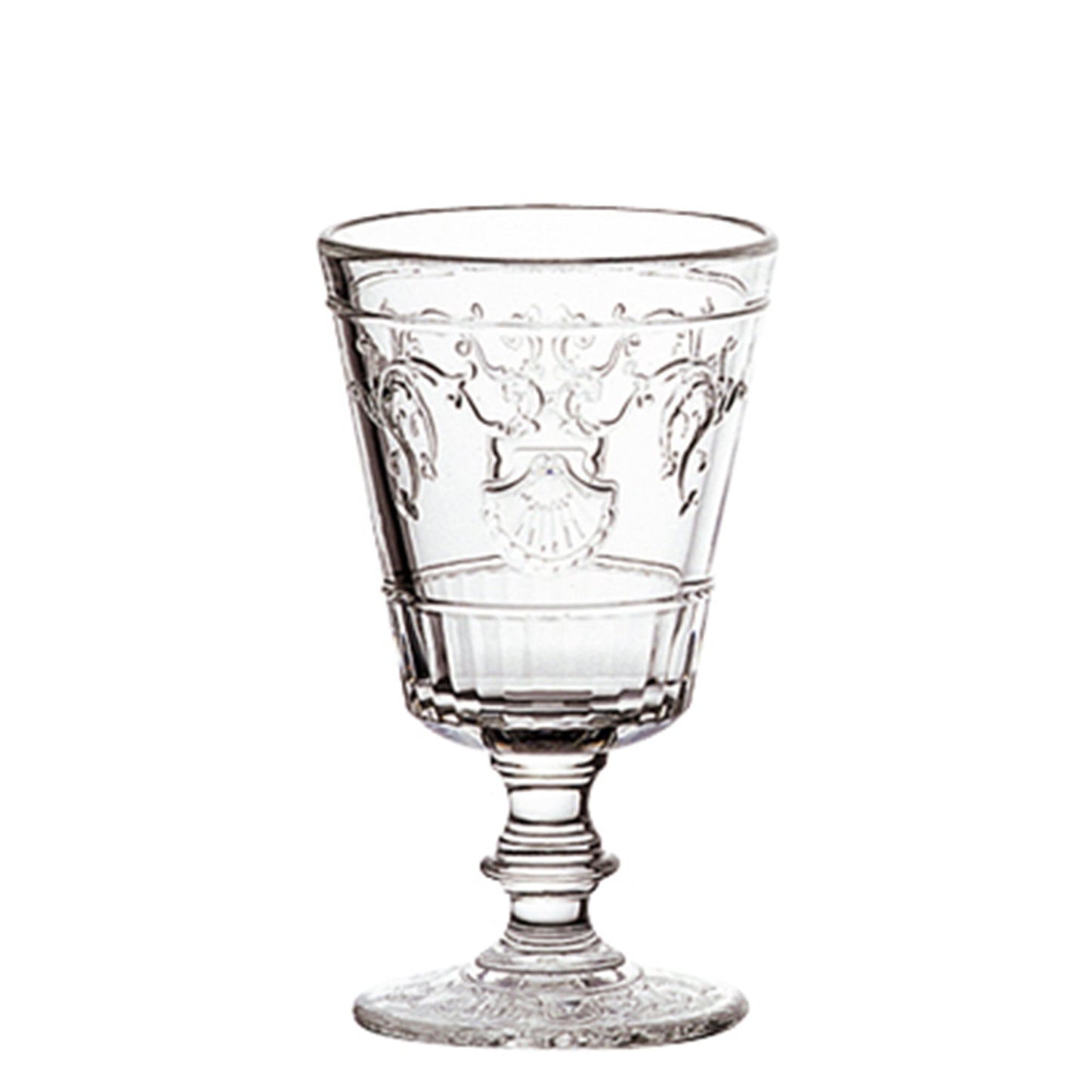 Versailles Embossed Wine Glasses Set of 6 in Rose Pink | Barsonist