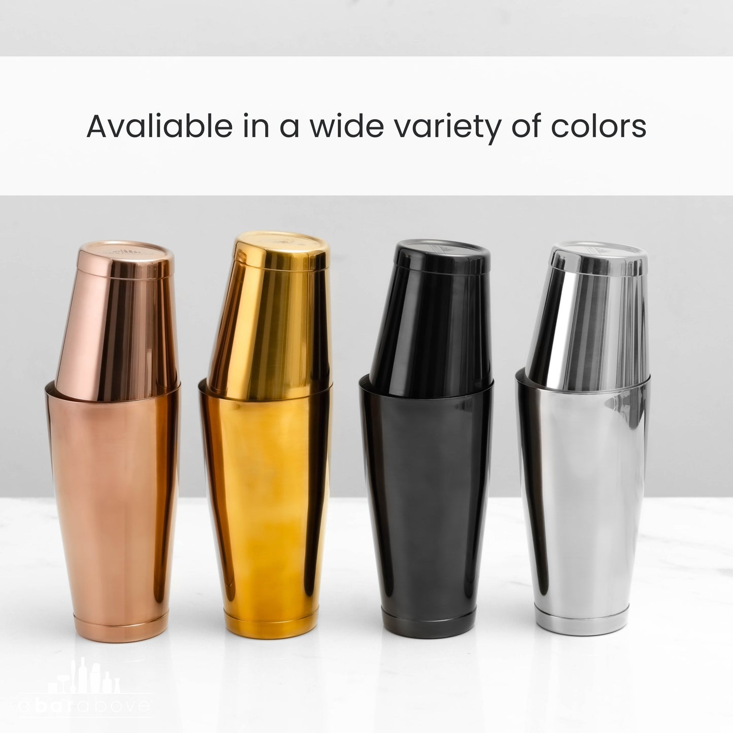 Professional Antique Copper Boston Shaker - Weighted 2-Piece Cocktail Shaker Set (28oz/18oz)