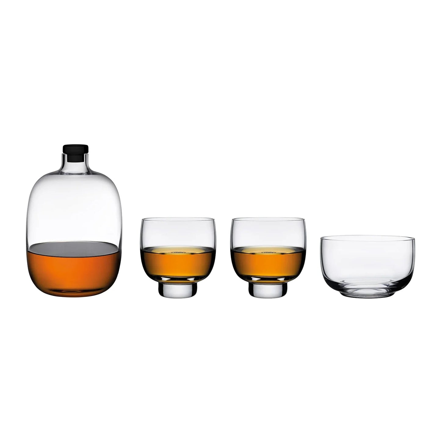 NUDE Malt Whiskey Carafe, Glass and Serving Bowl Gift Set | Barsonist