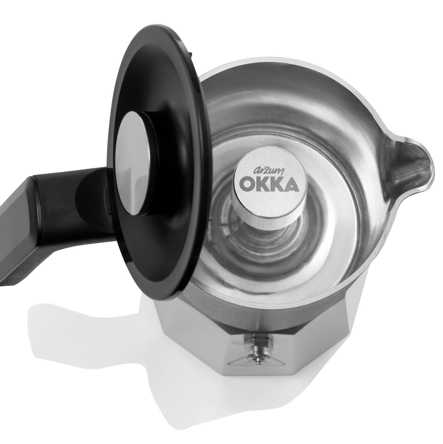 Arzum Okka Rich Moka Pot Turkish Coffee and Moka Maker with Milk Frother, 5 Cup, Chrome | Barsonist