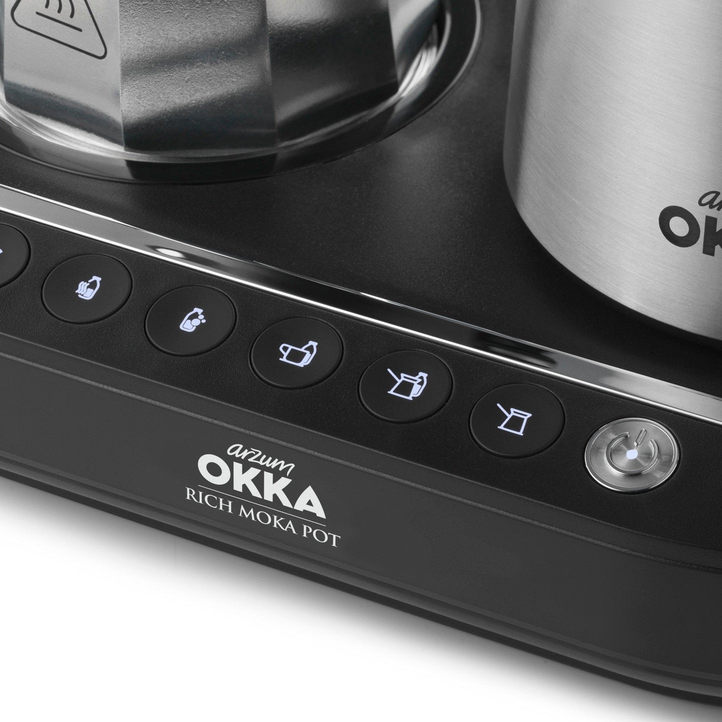 Arzum Okka Rich Moka Pot Turkish Coffee and Moka Maker with Milk Frother, 5 Cup, Chrome | Barsonist