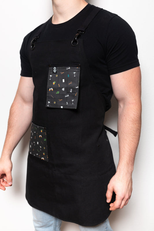 Professional Bartender Apron - Search & Rescue Collaboration Canvas Work Apron | Barsonist
