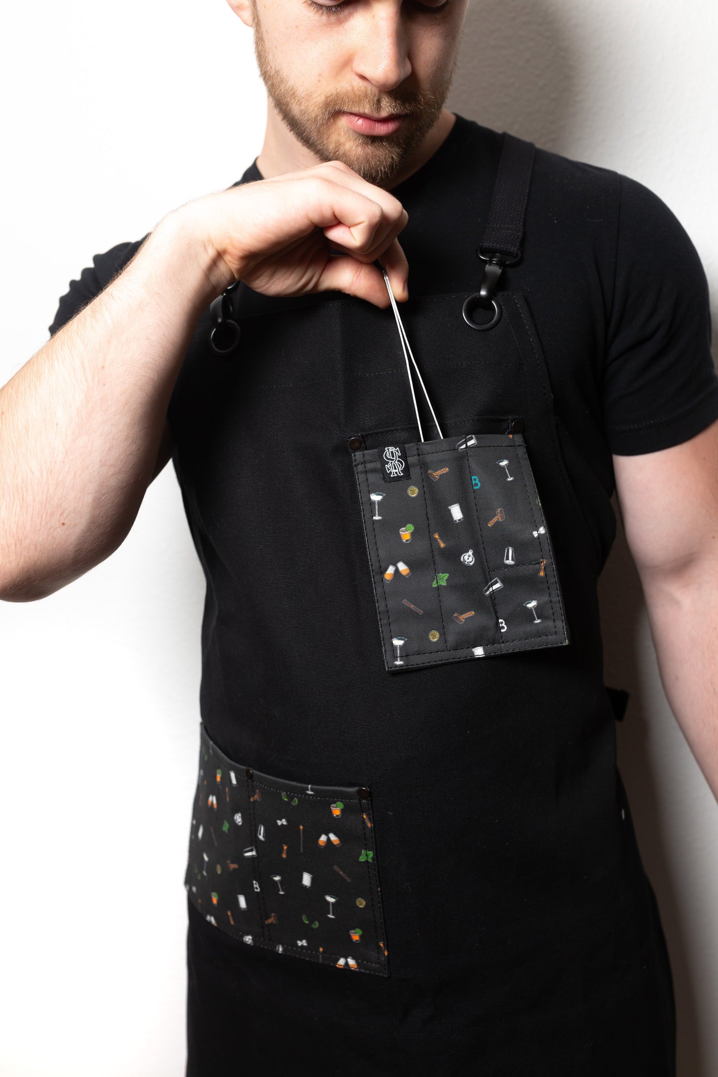 Professional Bartender Apron - Search & Rescue Collaboration Canvas Work Apron | Barsonist
