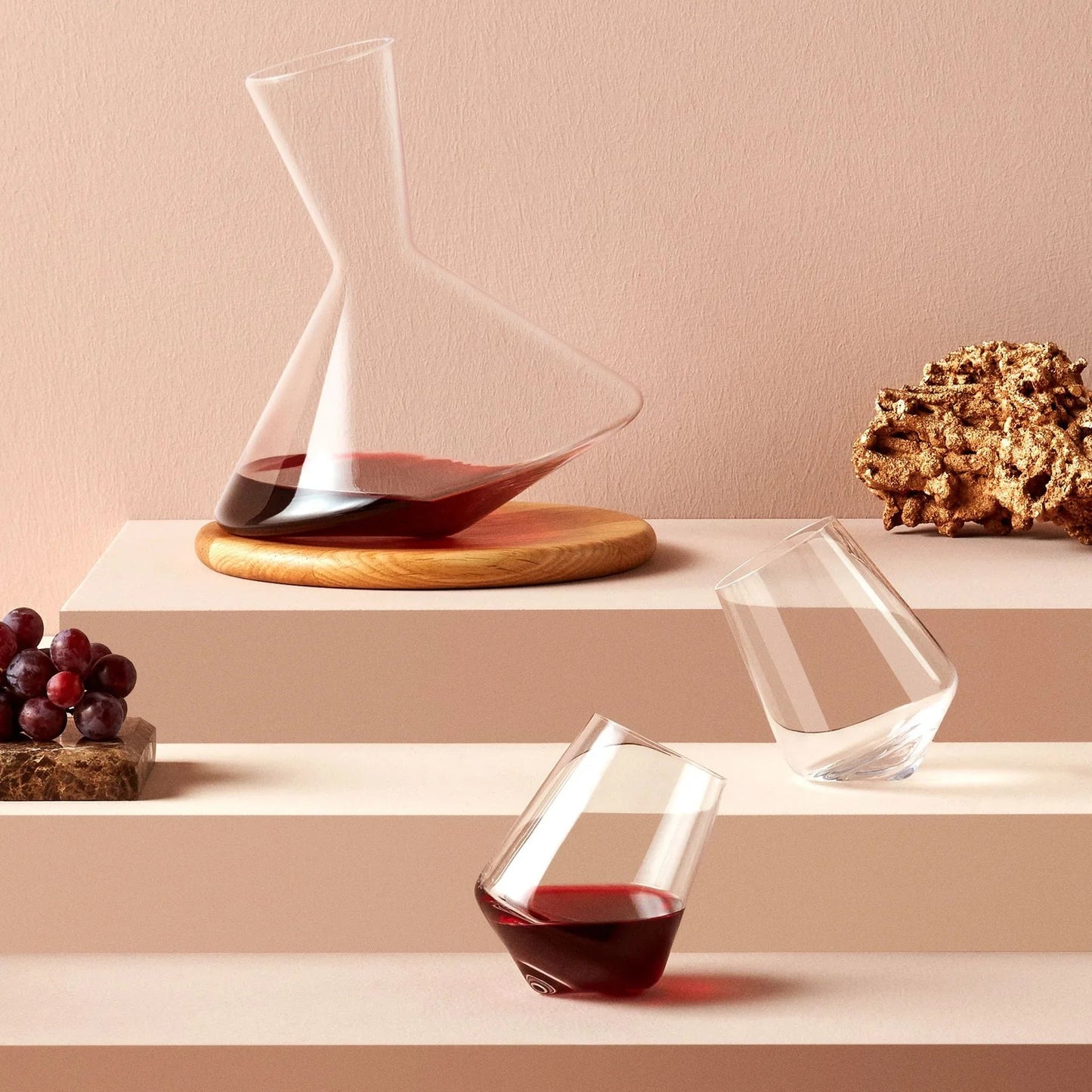 Balance Wine Decanter With Wooden Base | Barsonist