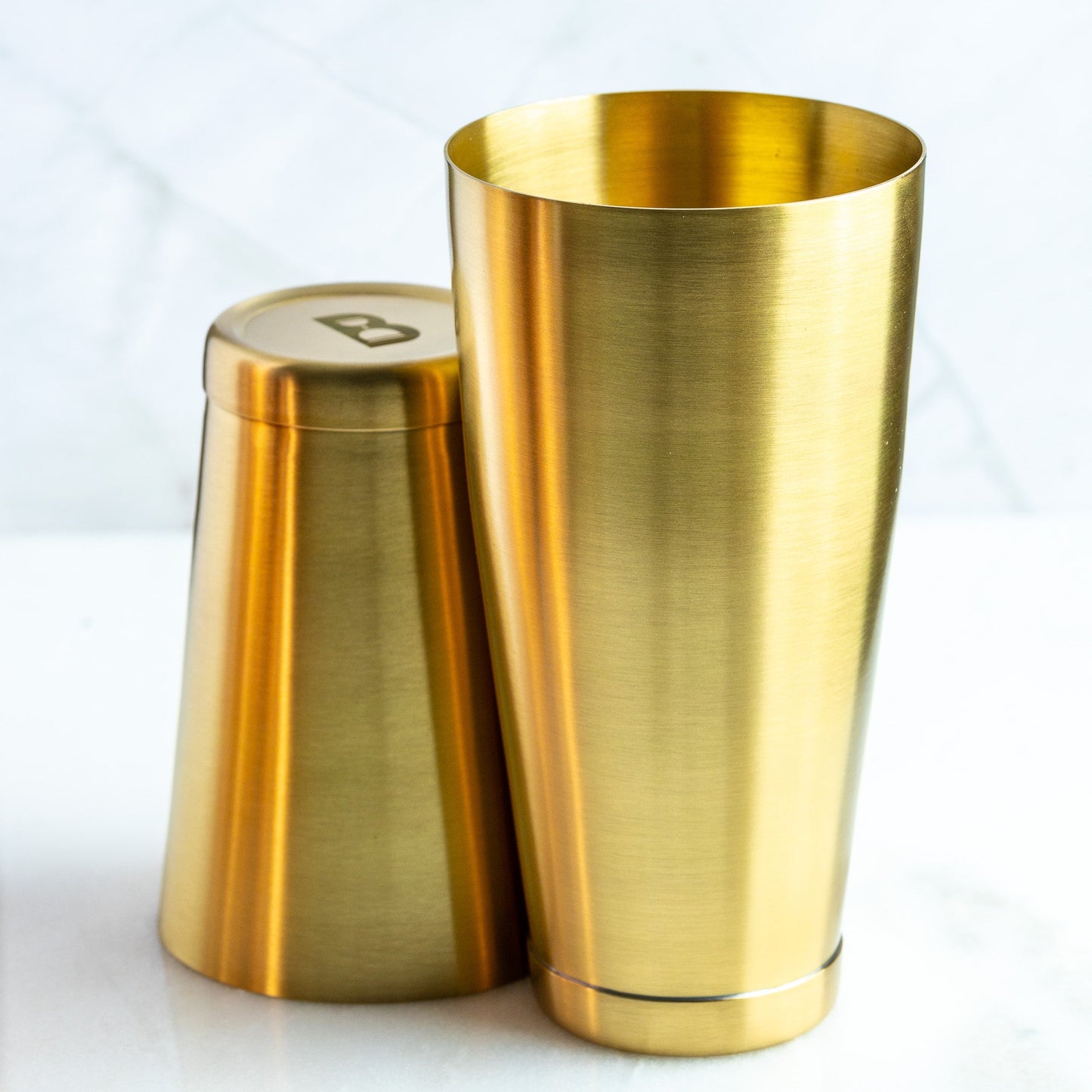 Solid Copper or Brass Weighted Shaker Set | 28oz & 18oz Professional Cocktail Shakers | 100% Metal Construction | Barsonist
