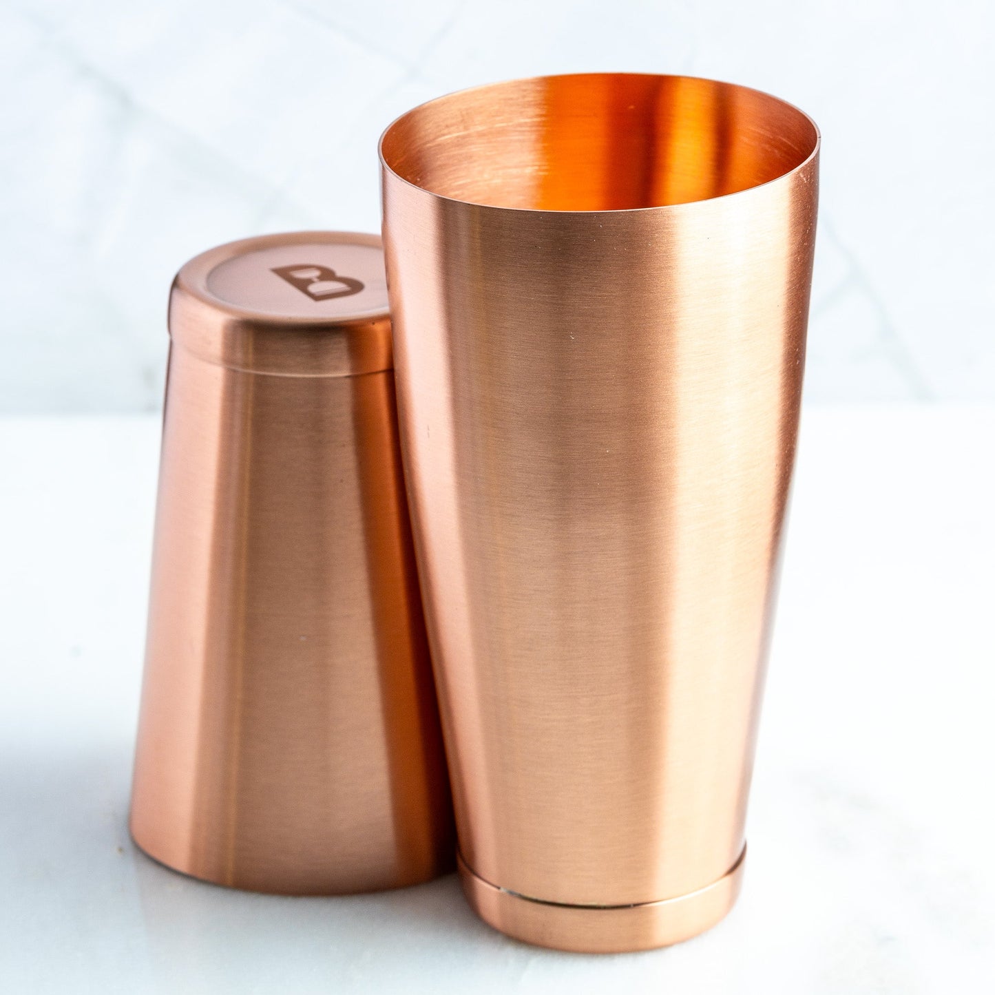 Solid Copper or Brass Weighted Shaker Set | 28oz & 18oz Professional Cocktail Shakers | 100% Metal Construction | Barsonist