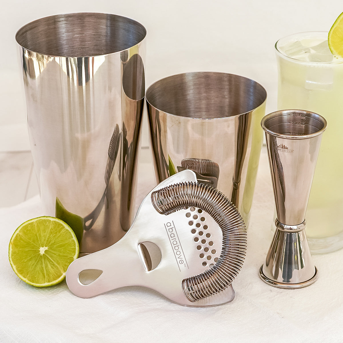 Stainless Steel Cocktail Shaker Set (4-Piece) | Barsonist