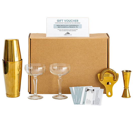 Craft Cocktail Date Night Box - Complete Bar Set with Coupe Glasses, Recipe Cards & Exclusive Online Course