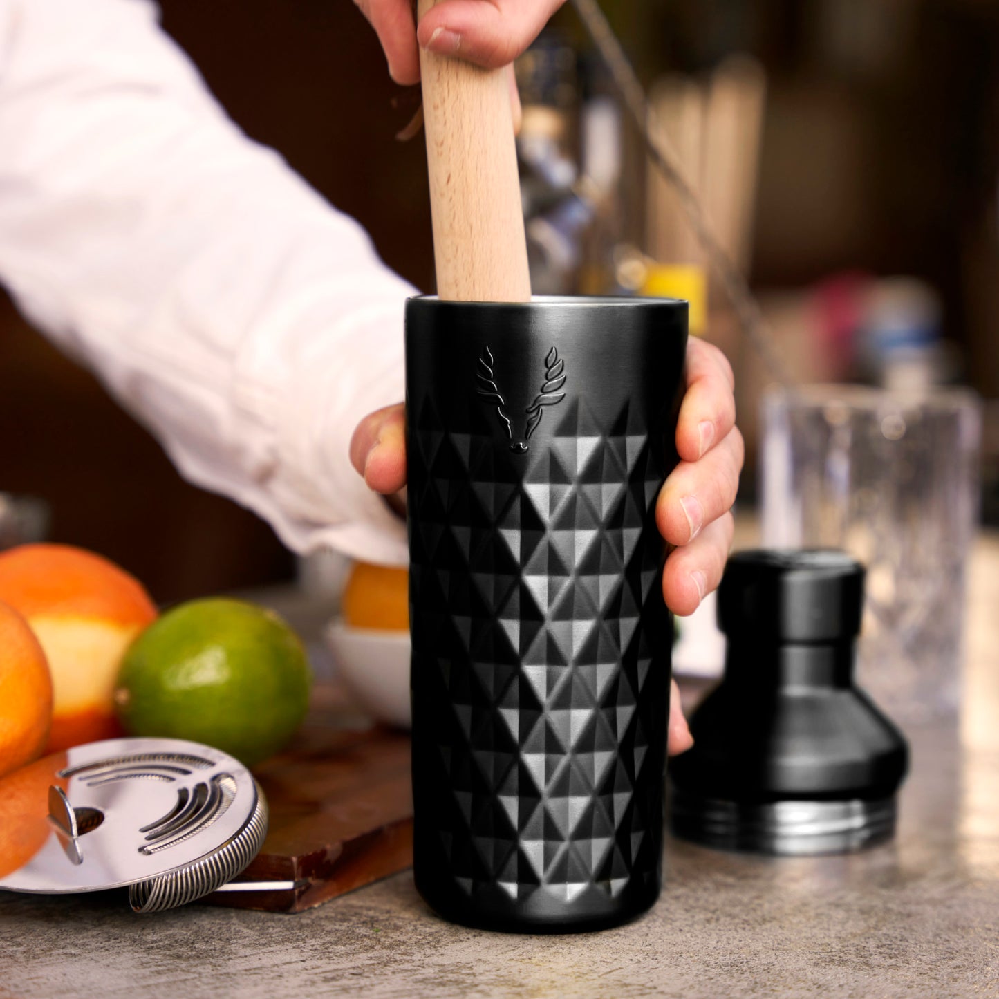 Paragon Stainless Steel Cocktail Shaker in Obsidian Viski