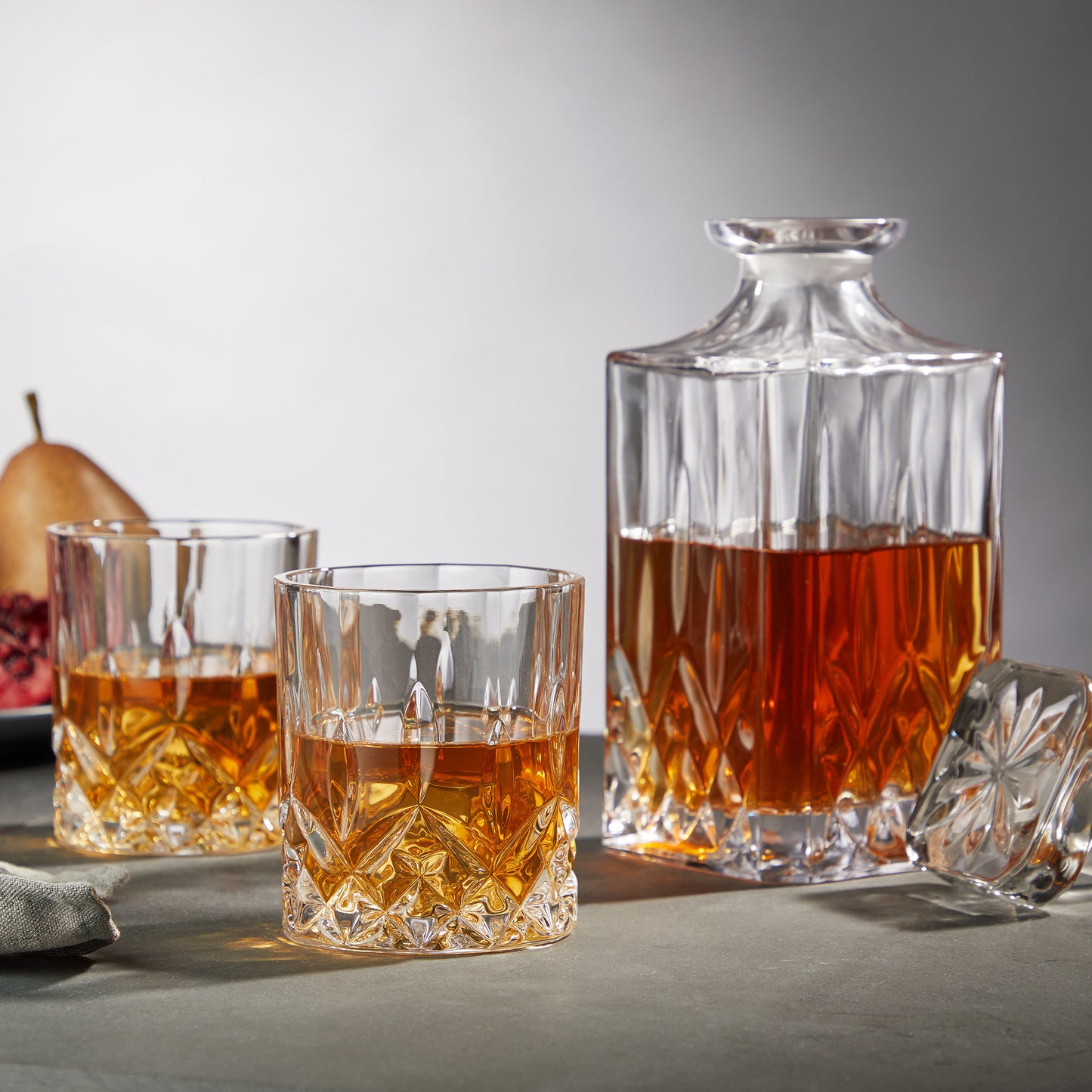 Professional Crystal Whiskey Glasses Set - Premium Rocks Glasses for Bourbon & Scotch